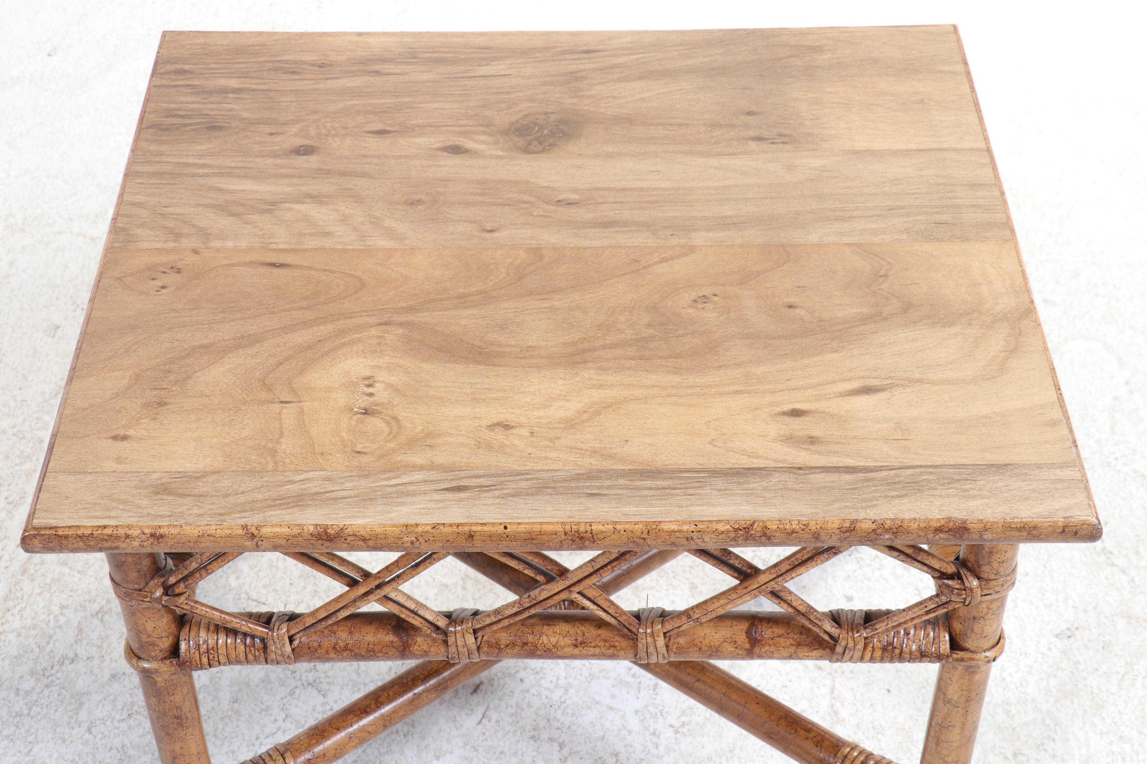 Three-Piece Ficks Reed Rattan Patio Seating Set, Mid to Late 20th Century