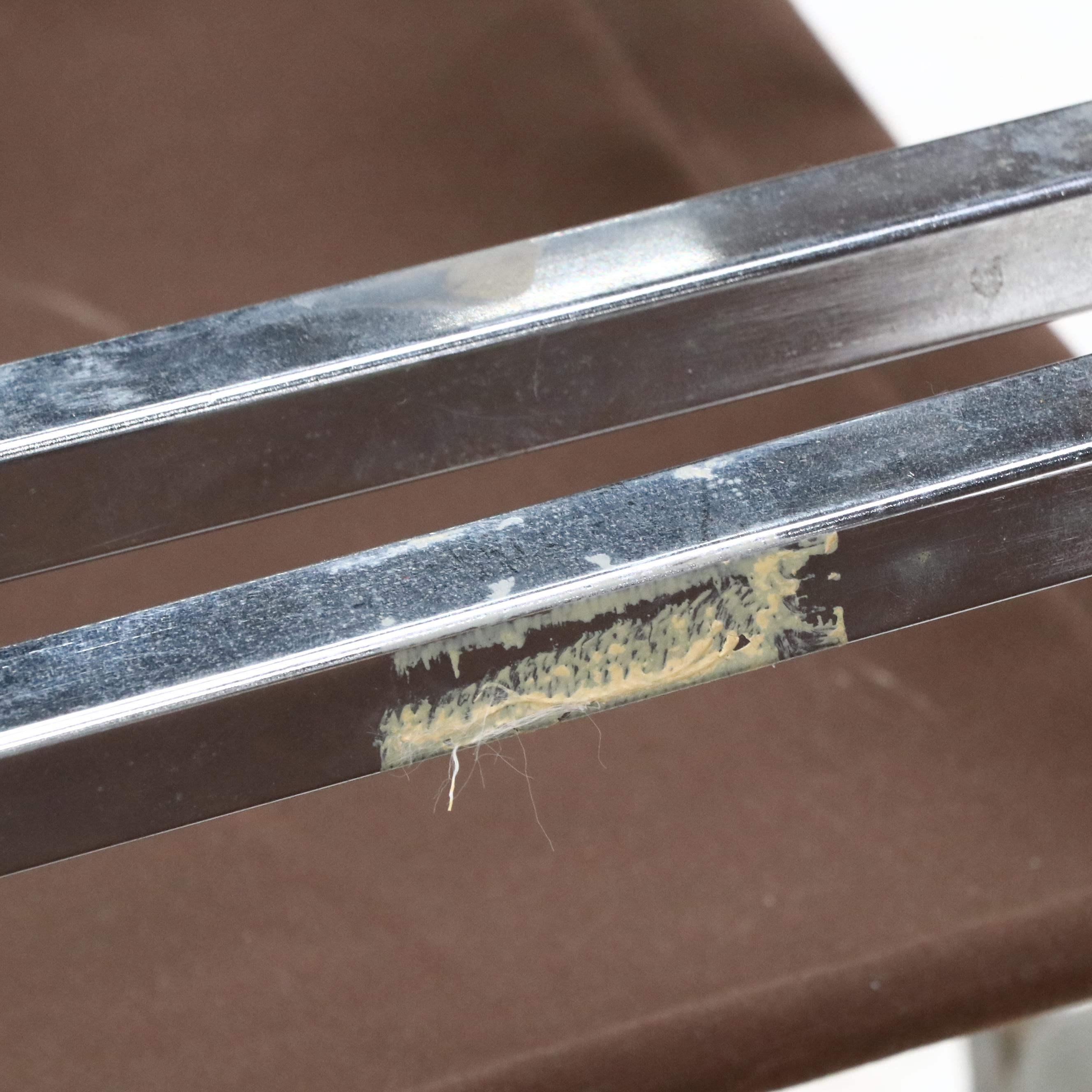 Set of Four Mid Century Modern Style Chrome Director's Chairs, Mid-Late 20th C.