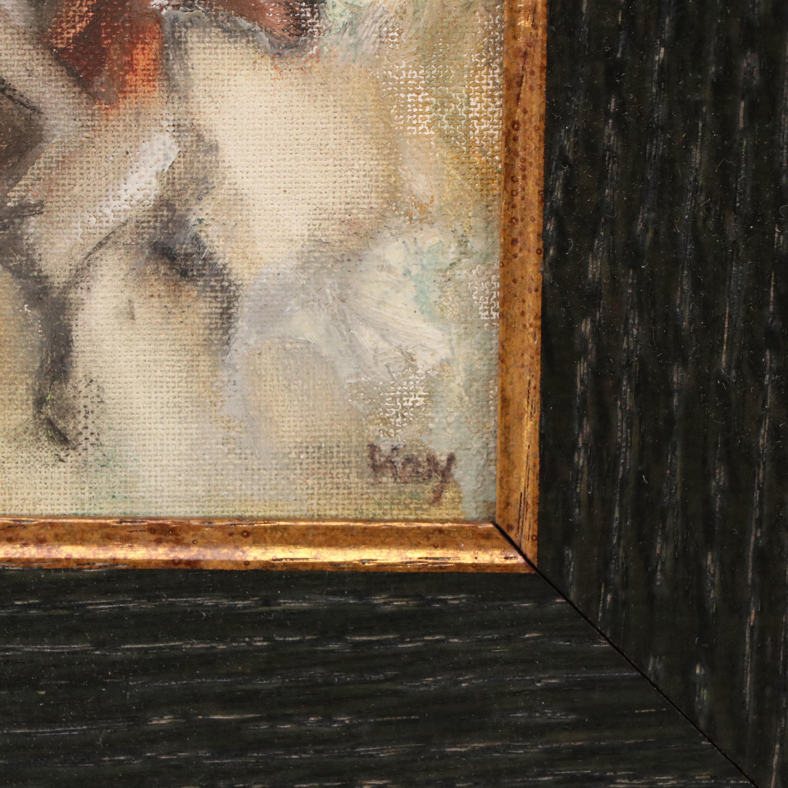 Alla Prima Oil Painting of Horse and Rider, Circa 2010