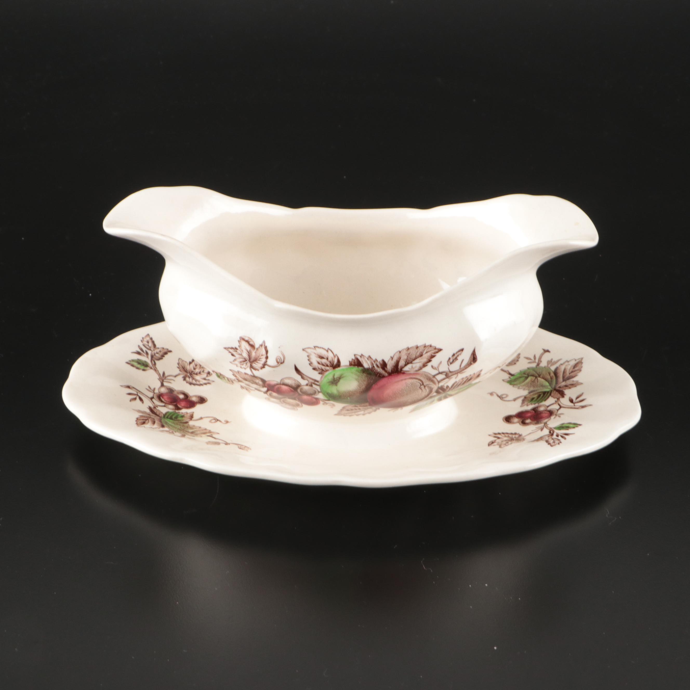 Johnson Bros. "Dover" Dinnerware with "Harvest Time" Gravy Boat