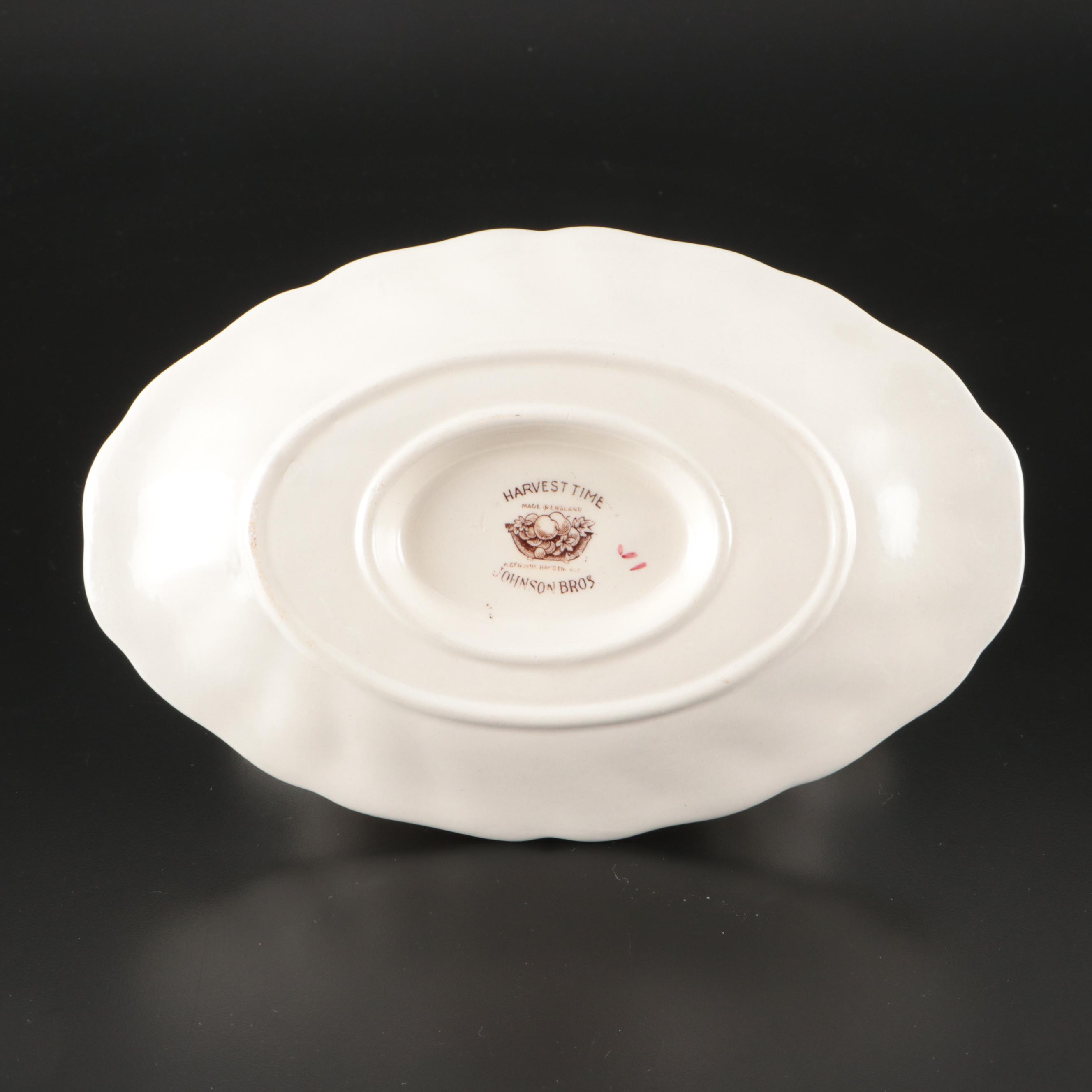 Johnson Bros. "Dover" Dinnerware with "Harvest Time" Gravy Boat