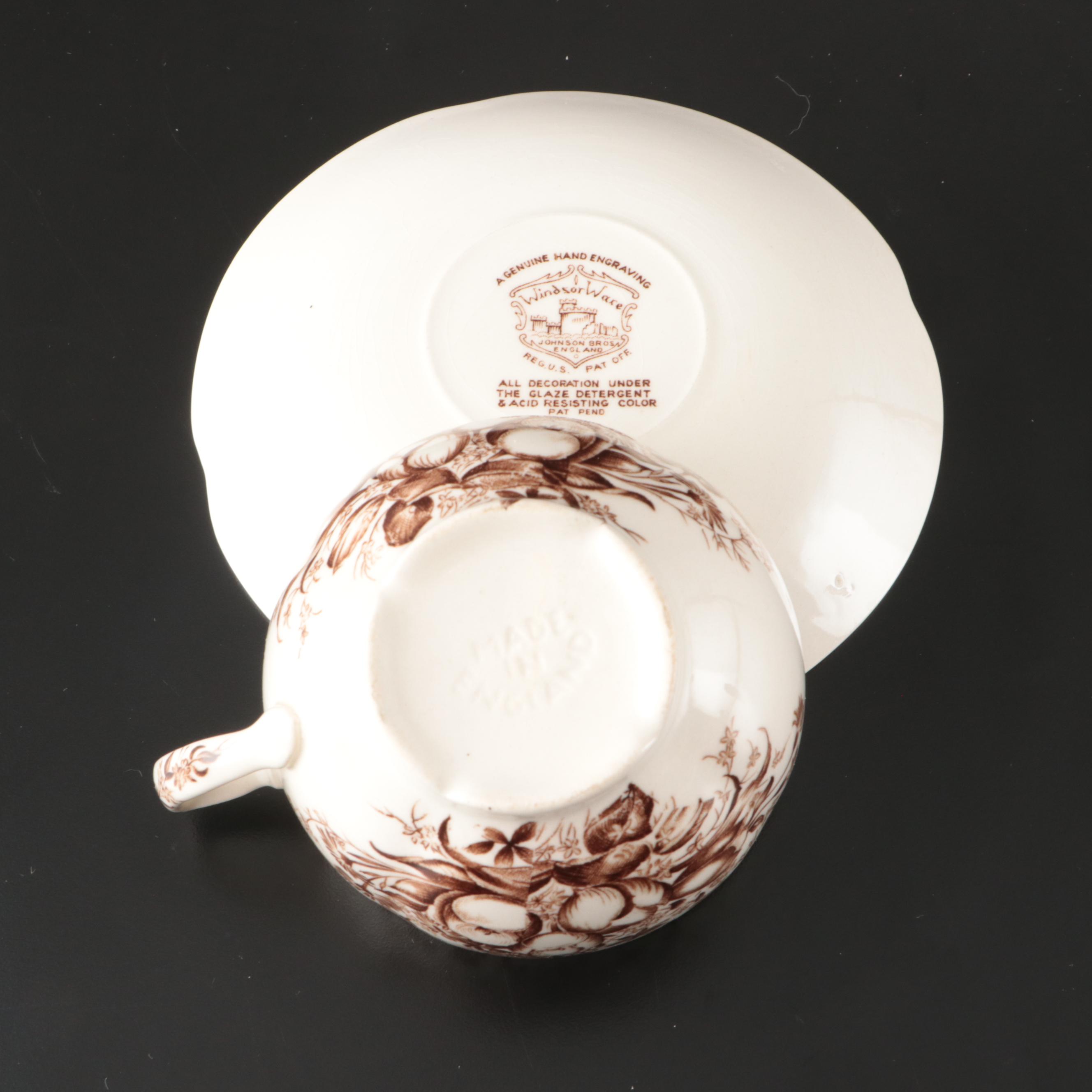 Johnson Bros. "Dover" Dinnerware with "Harvest Time" Gravy Boat