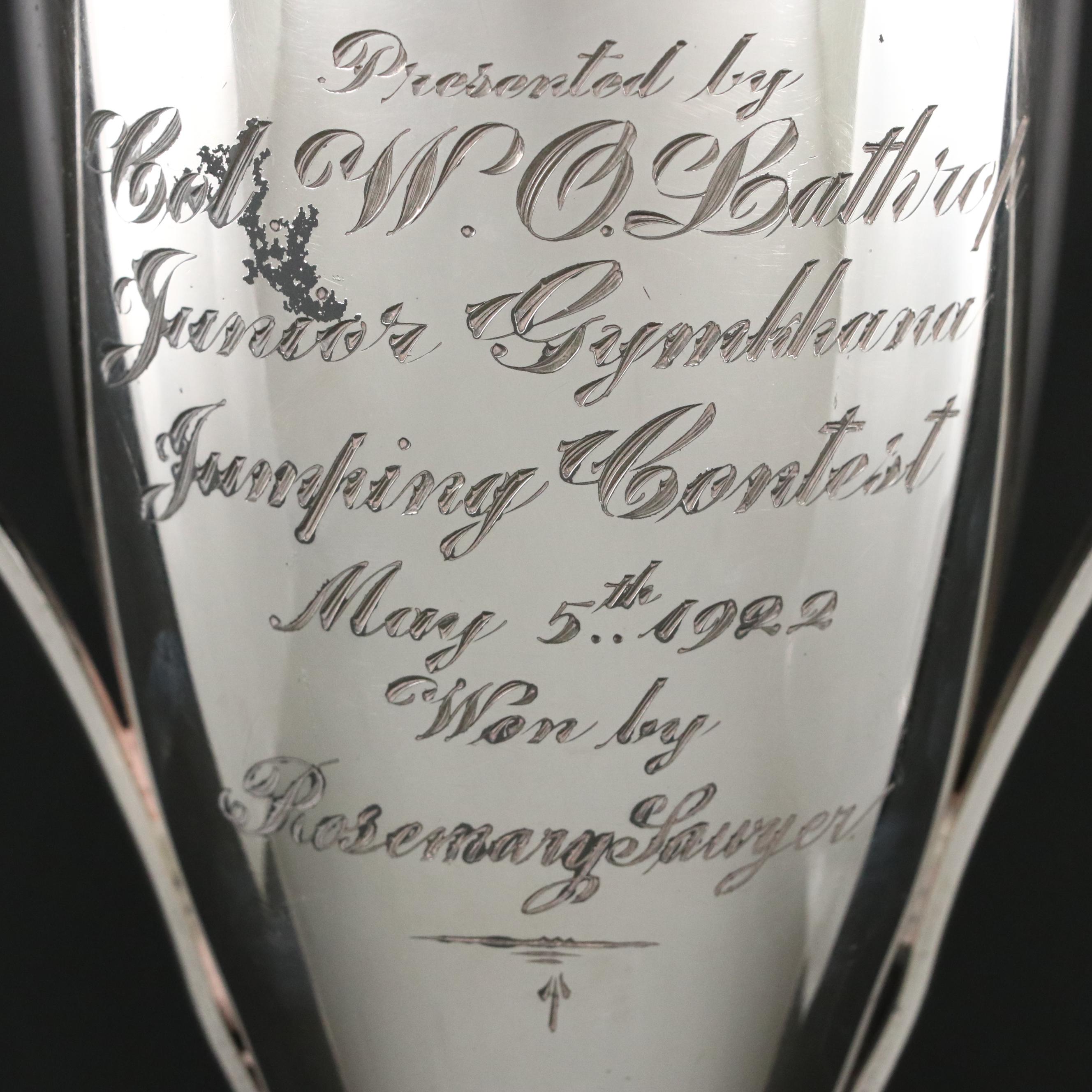 Equestrian Silver Plate Junior Gymkhana Trophy, 1922