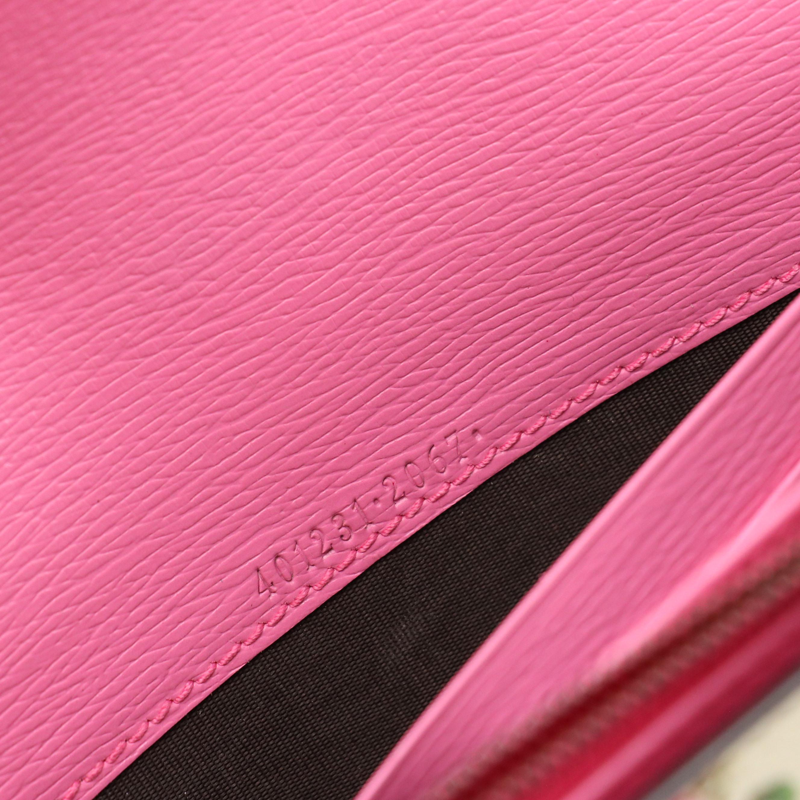 Gucci Limited Edition Dionysus Chain Strap Bag in Floral Print and Pink Leather