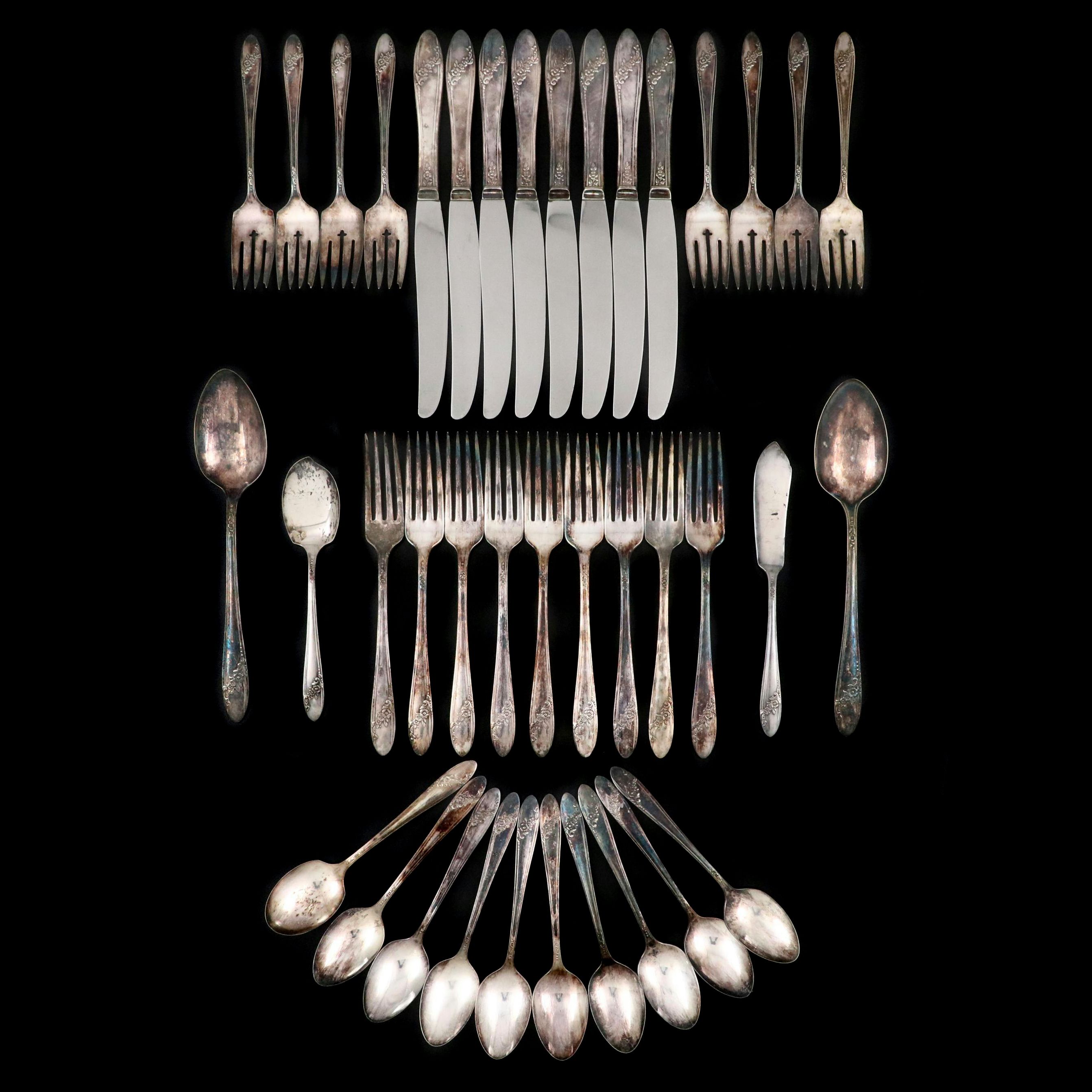 Oneida "Queen Bess II" Silver Plate Flatware