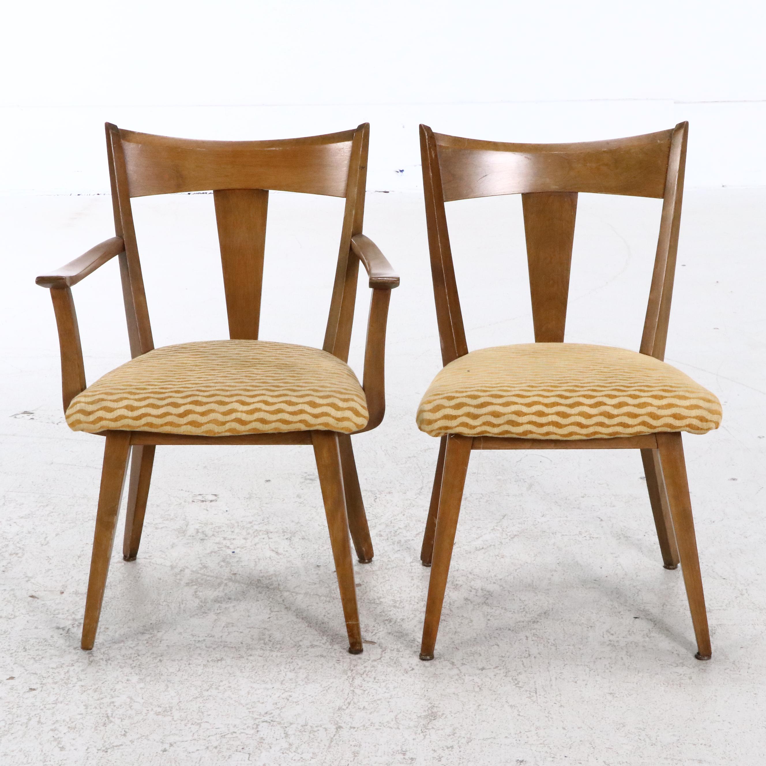 Five Heywood-Wakefield "Cadence" Birch Dining Chairs in Sable Finish