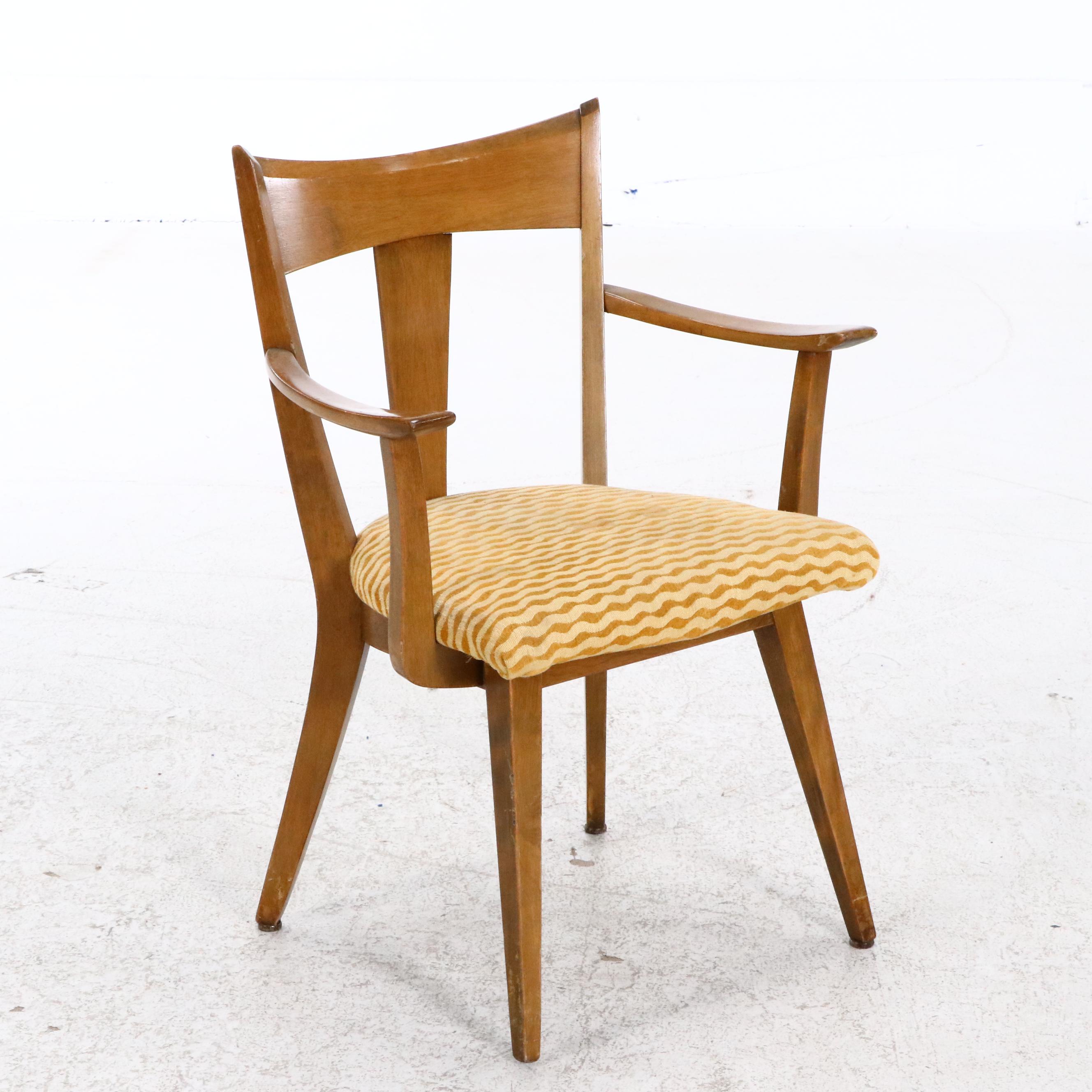 Five Heywood-Wakefield "Cadence" Birch Dining Chairs in Sable Finish