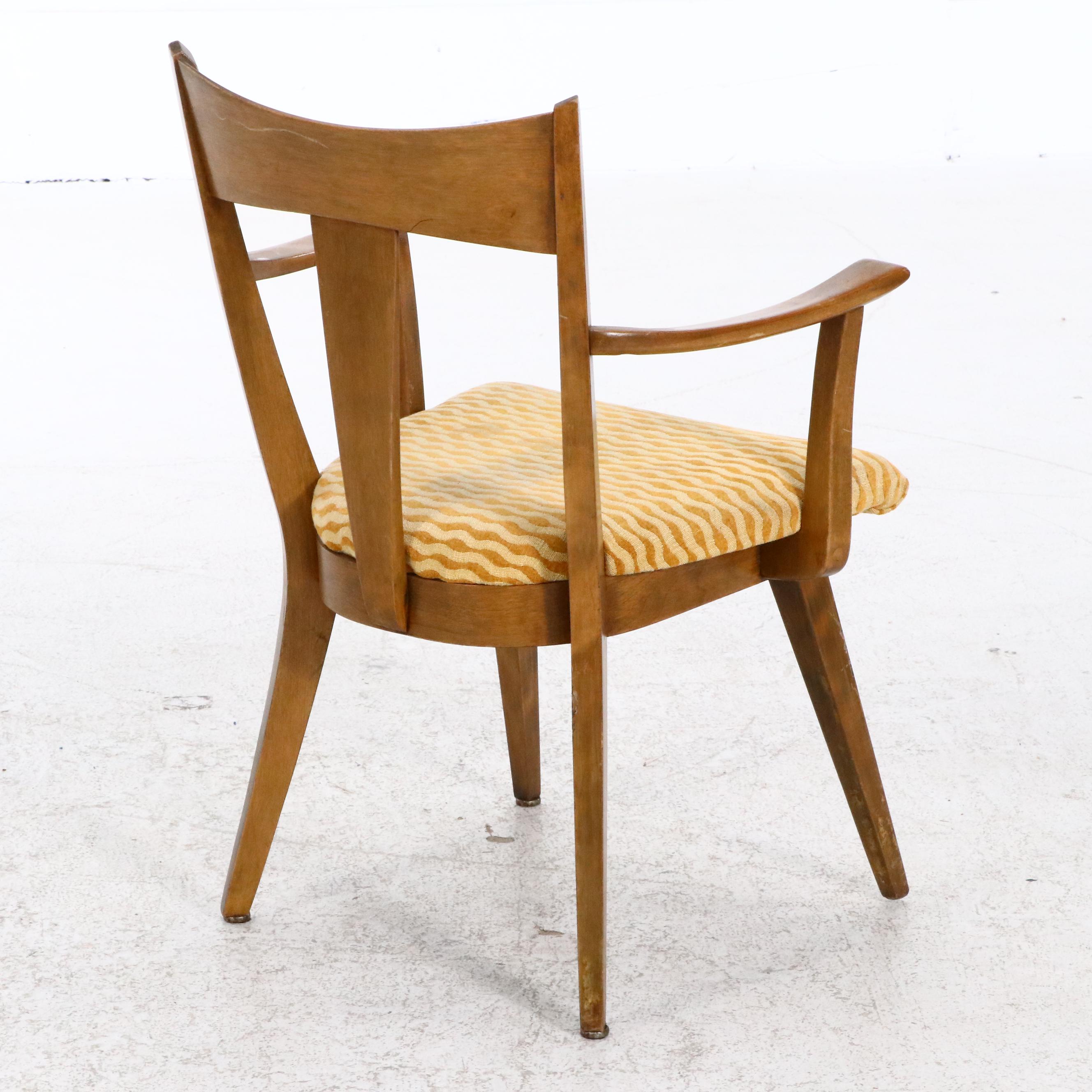 Five Heywood-Wakefield "Cadence" Birch Dining Chairs in Sable Finish