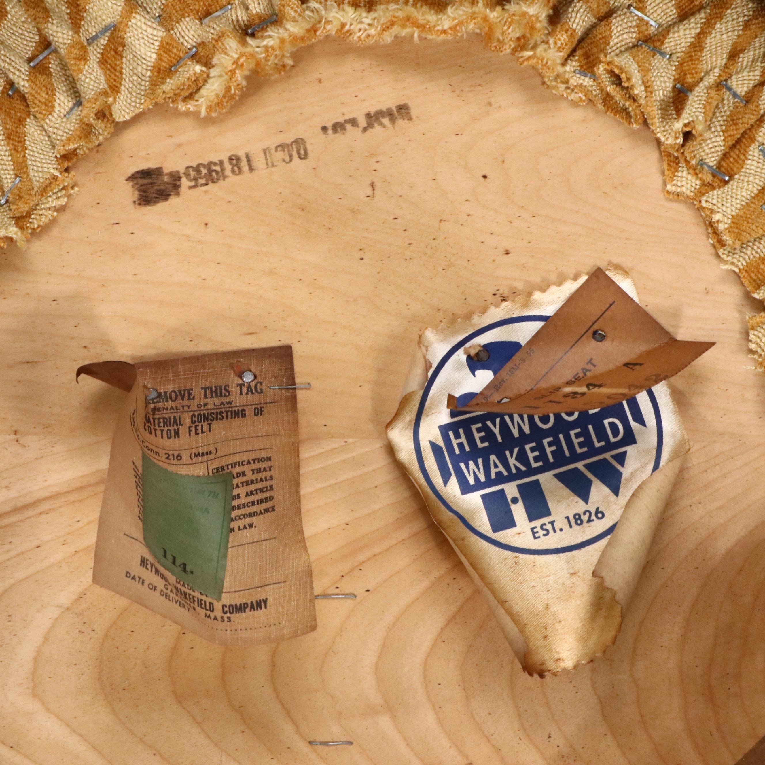 Five Heywood-Wakefield "Cadence" Birch Dining Chairs in Sable Finish