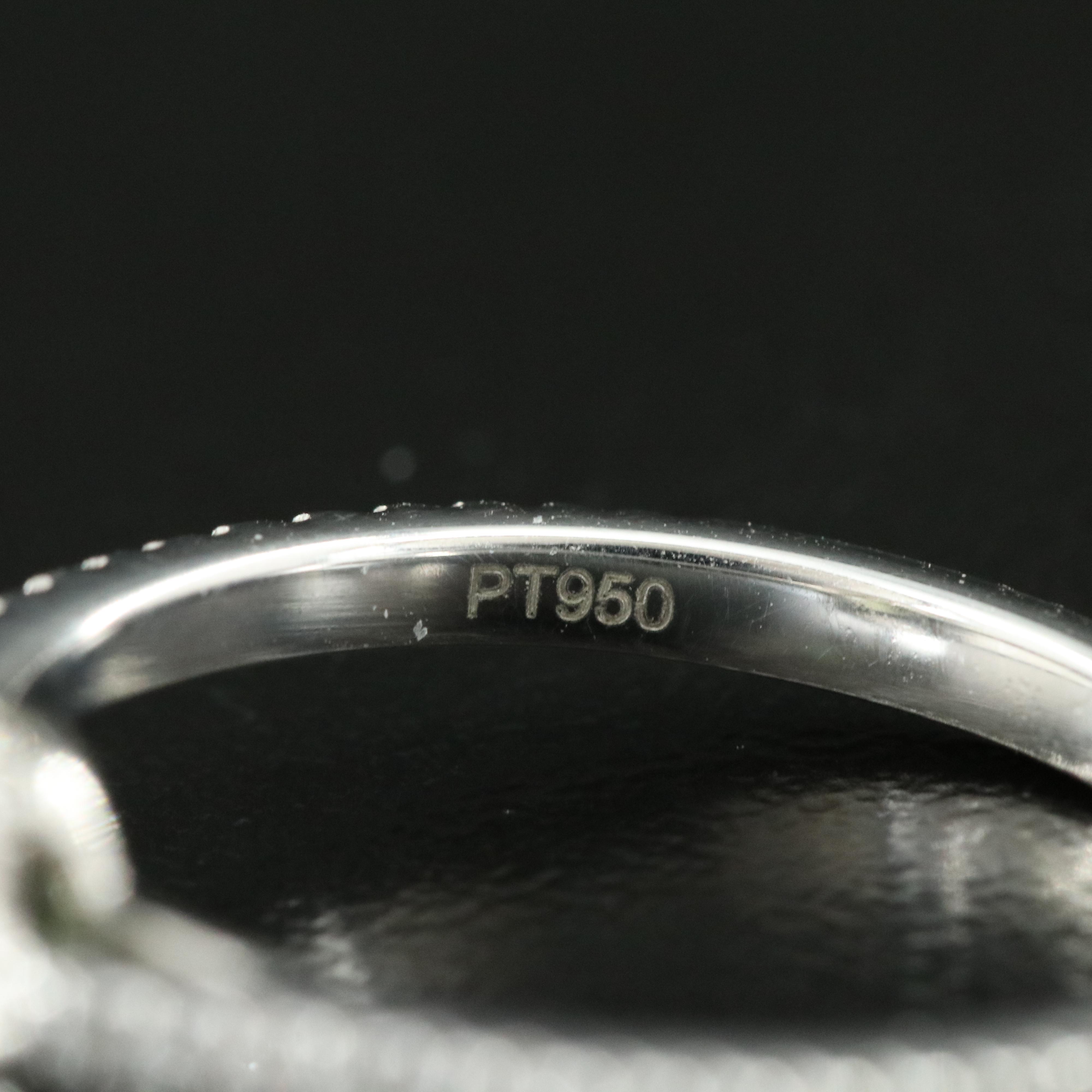 Platinum 1.43 CT Unheated Sapphire and Diamond Ring with GIA Report