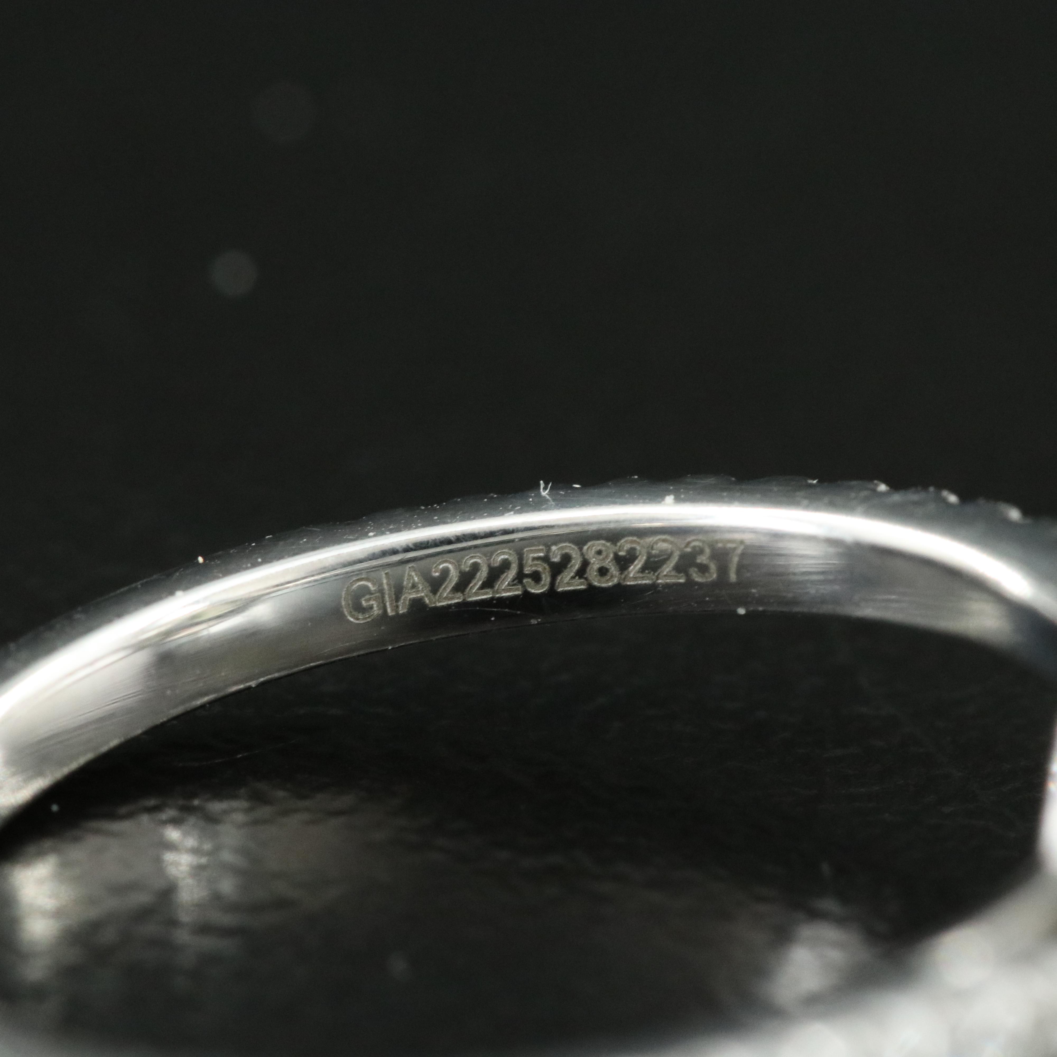 Platinum 1.43 CT Unheated Sapphire and Diamond Ring with GIA Report