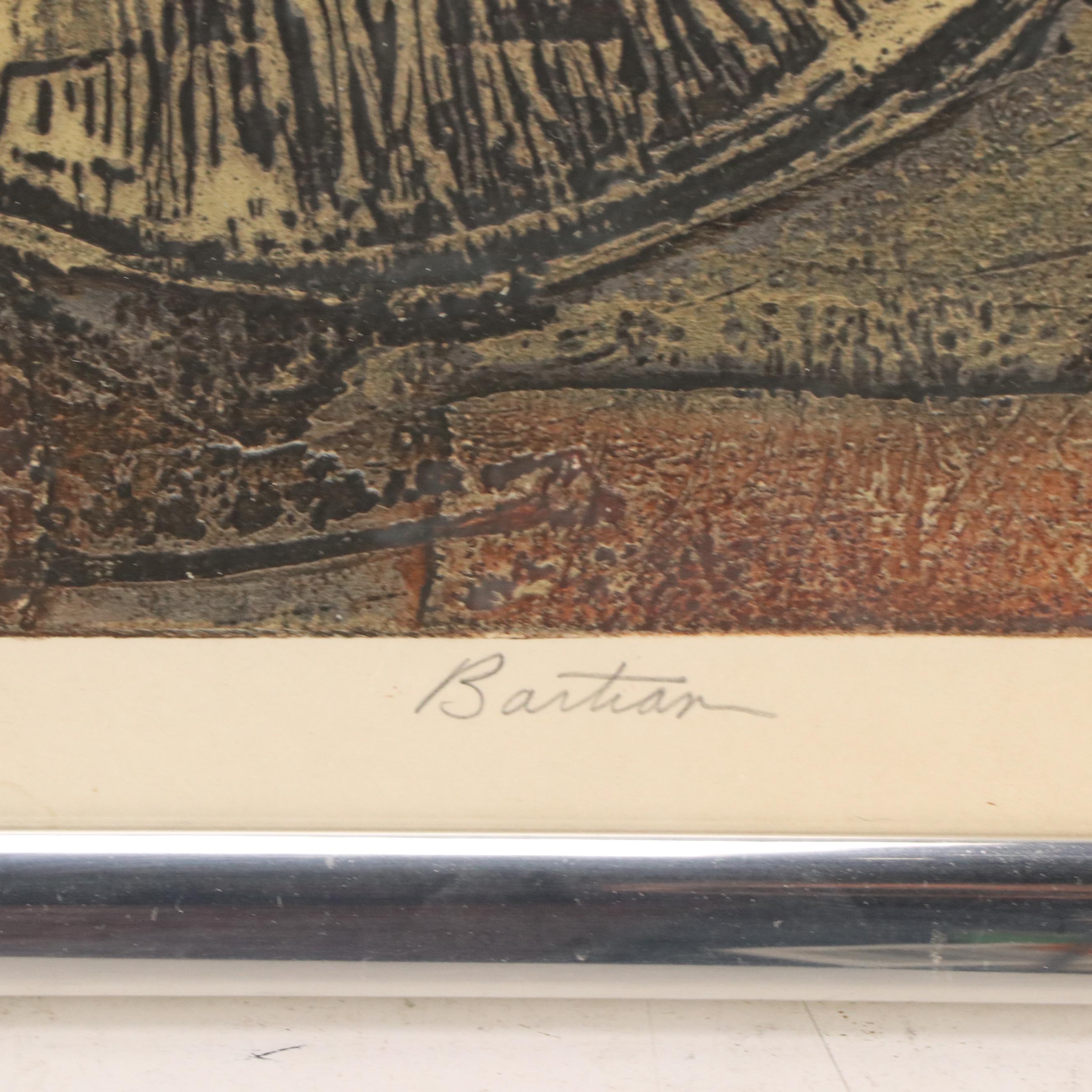 Edward Bartram Etching "Mandalas"