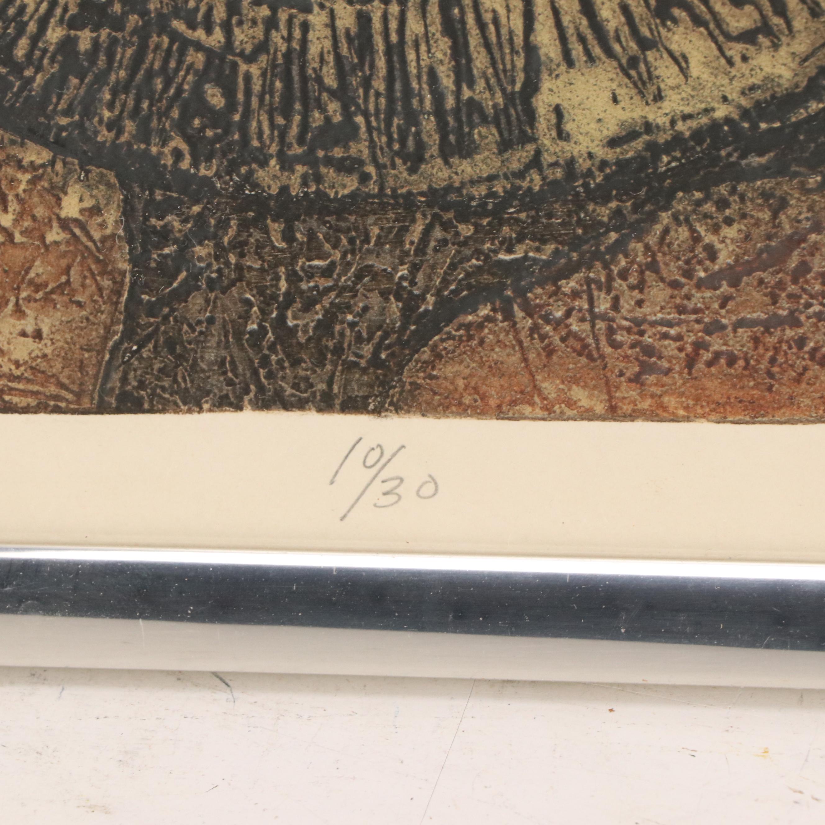 Edward Bartram Etching "Mandalas"