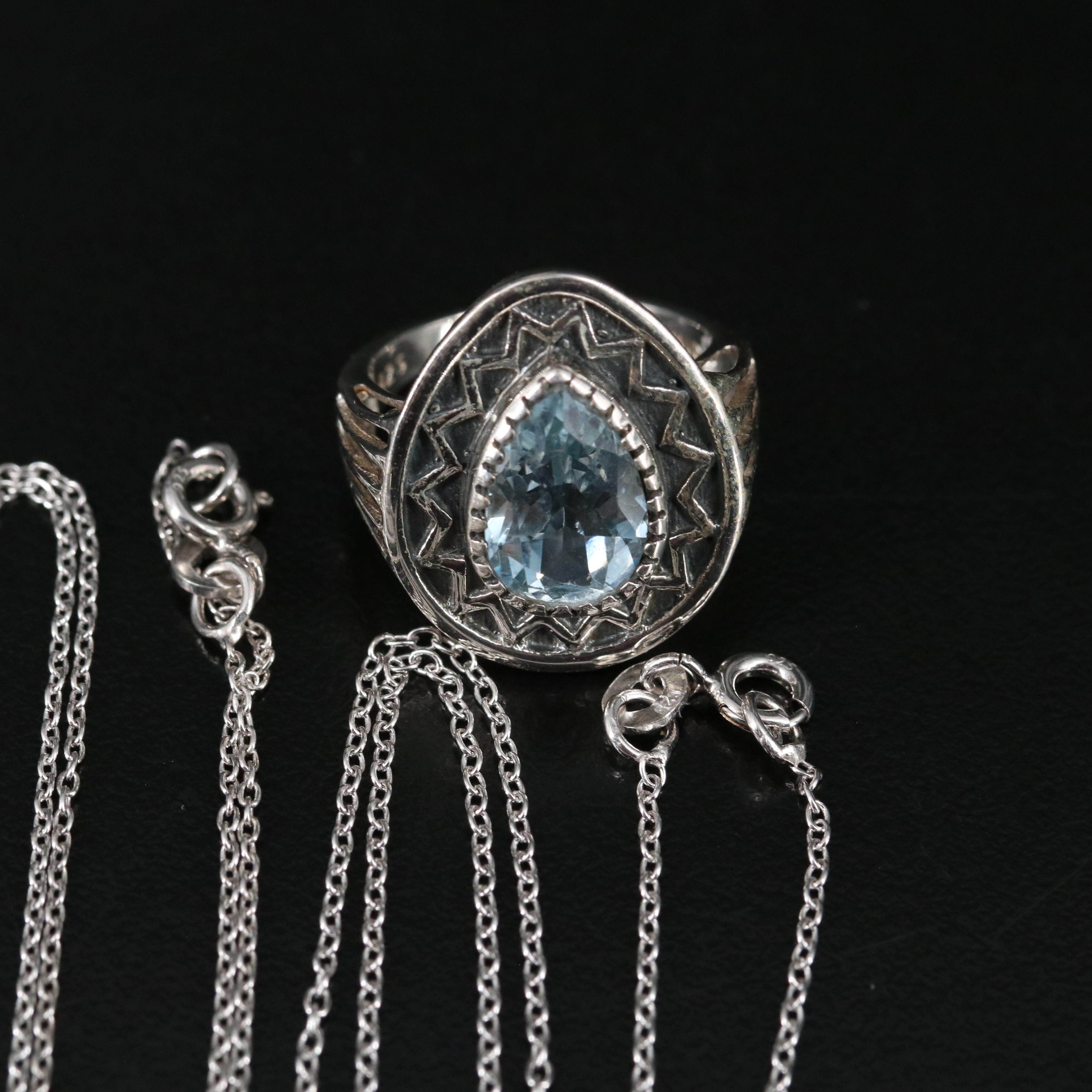 14 Assorted Sterling Silver Rings, Necklaces, Earrings, and Pendants