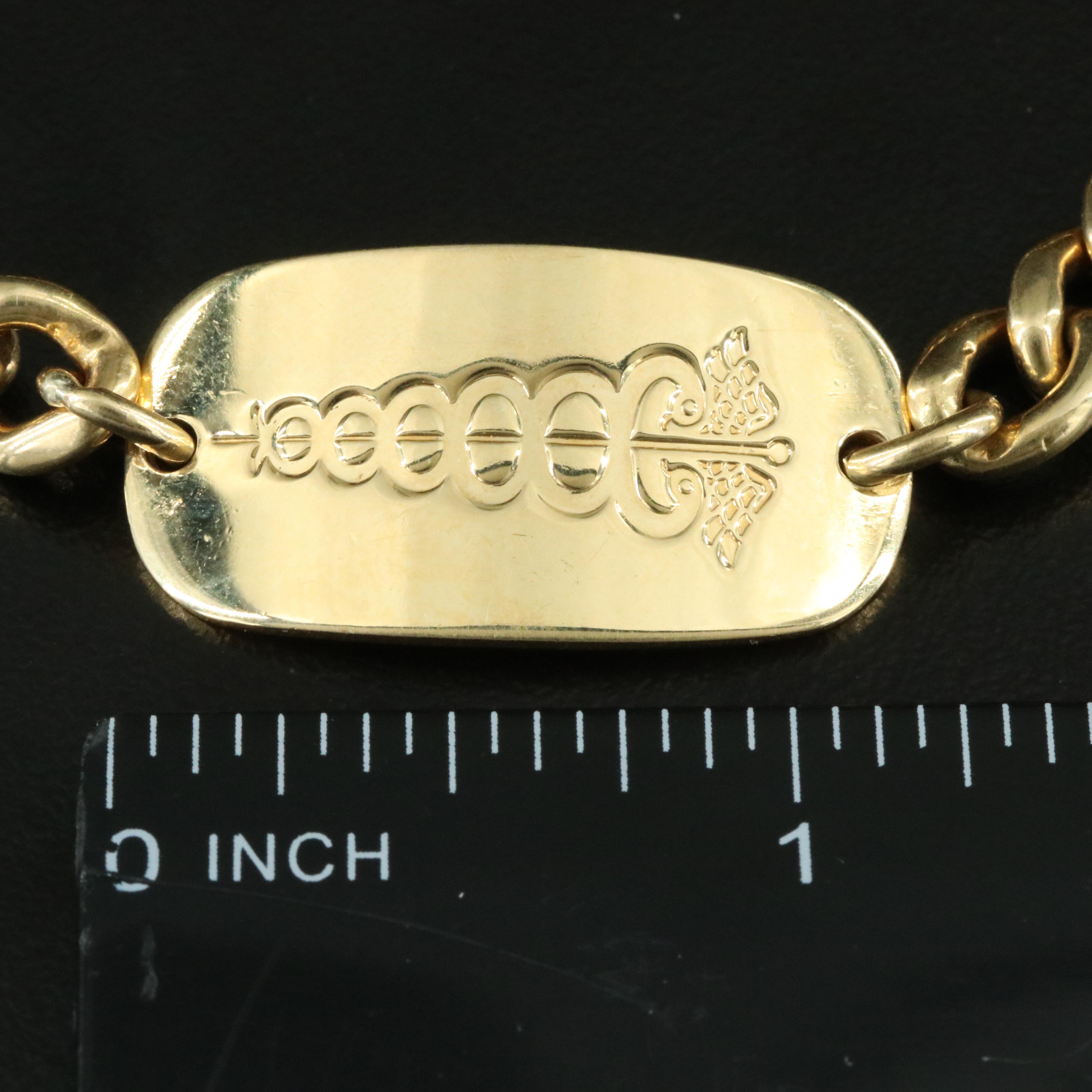 Tiffany & Co. 18K Caduceus Medical ID Bracelet