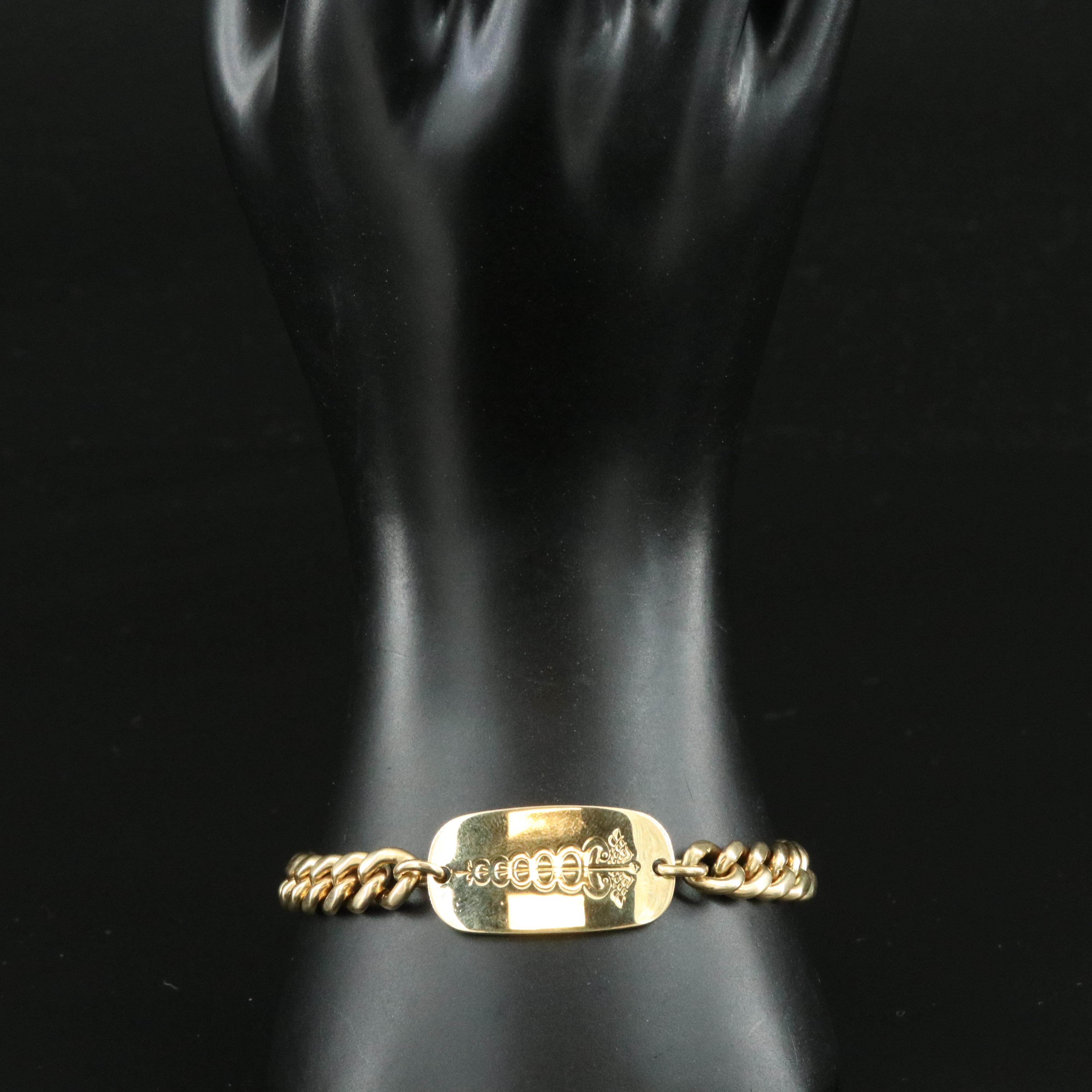 Tiffany & Co. 18K Caduceus Medical ID Bracelet
