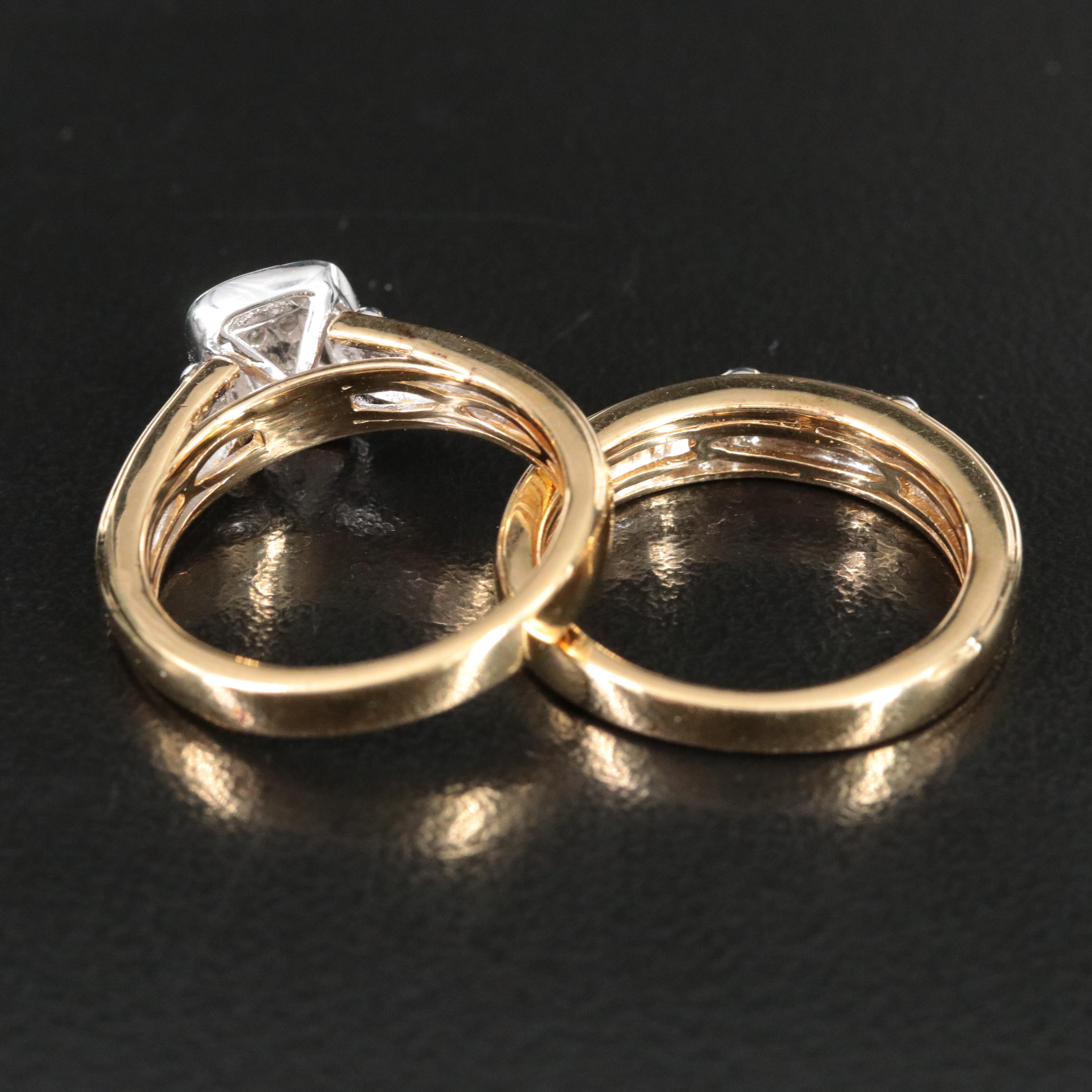 Sterling Diamond Ring Set