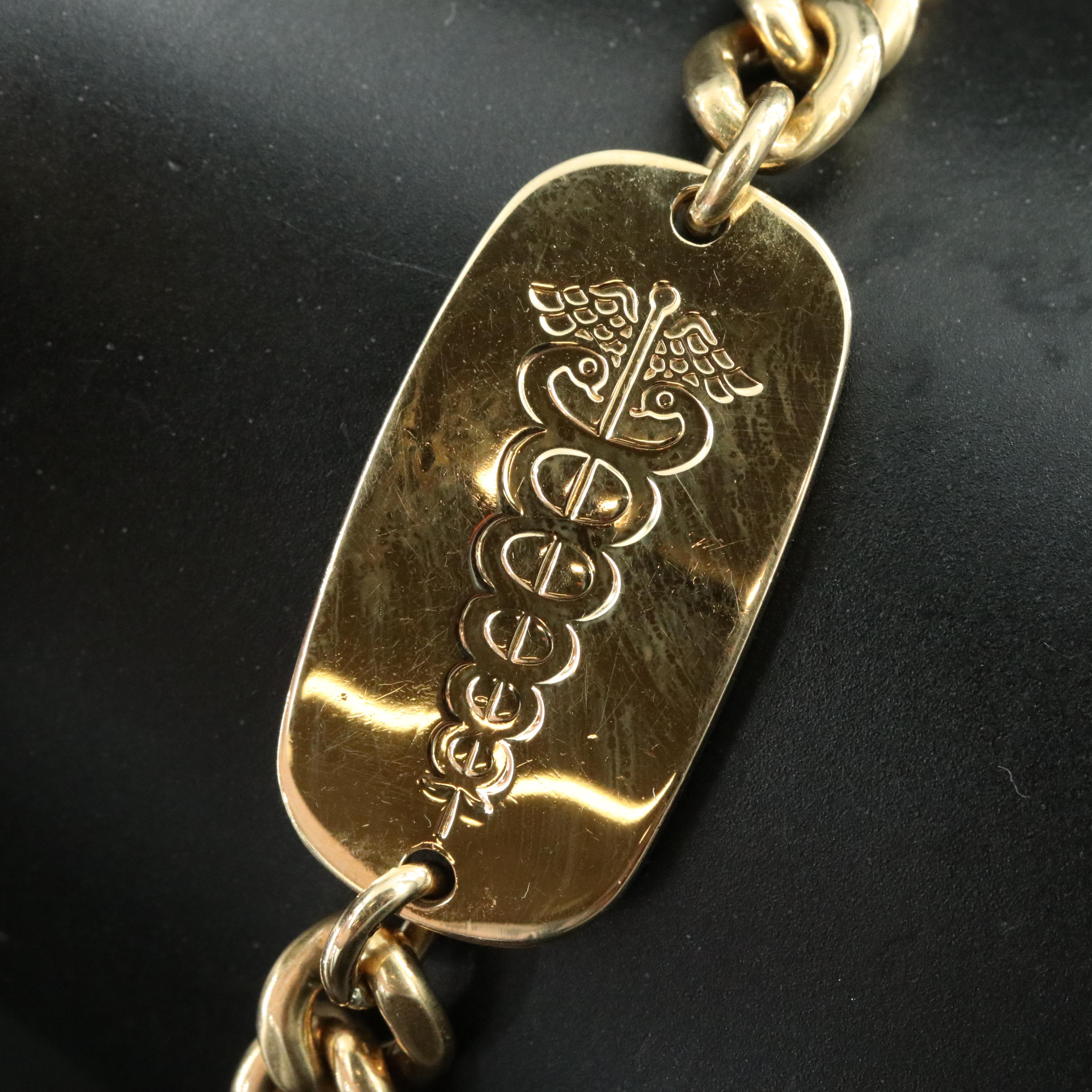 Tiffany & Co. 18K Caduceus Medical ID Bracelet