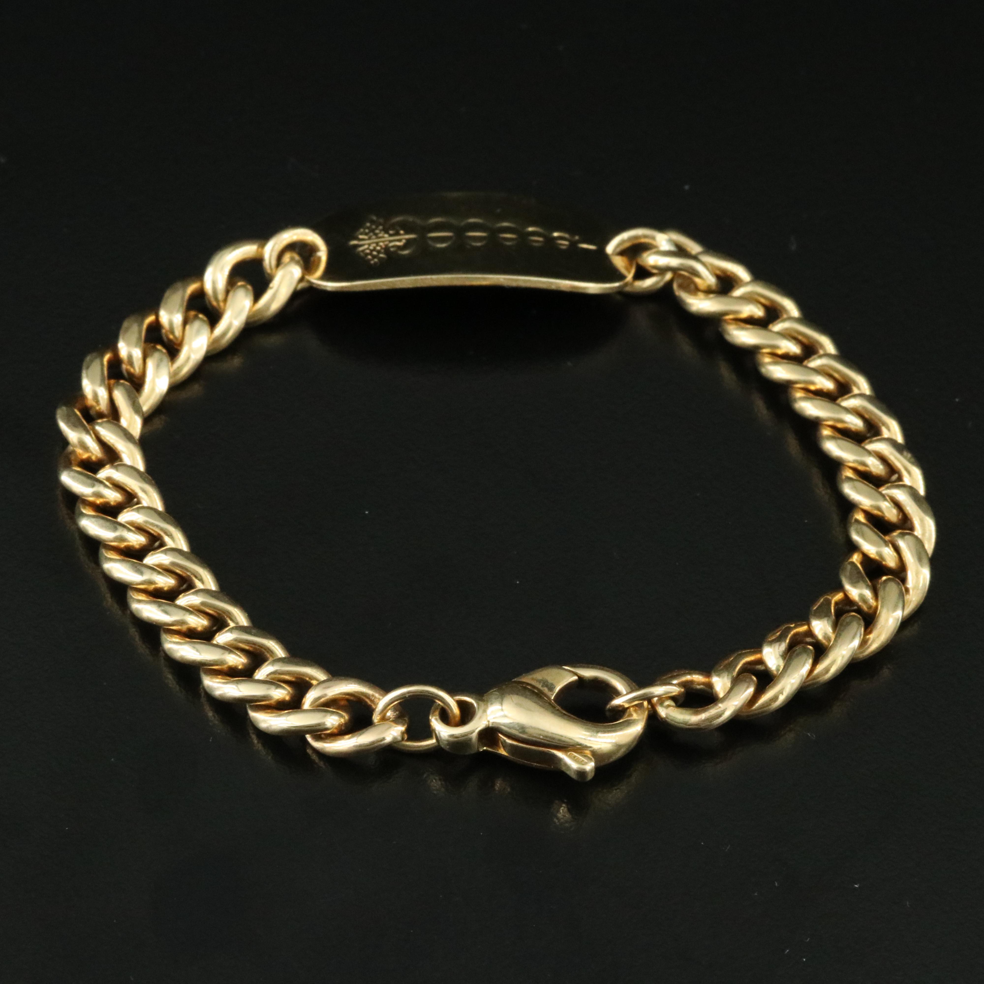 Tiffany & Co. 18K Caduceus Medical ID Bracelet