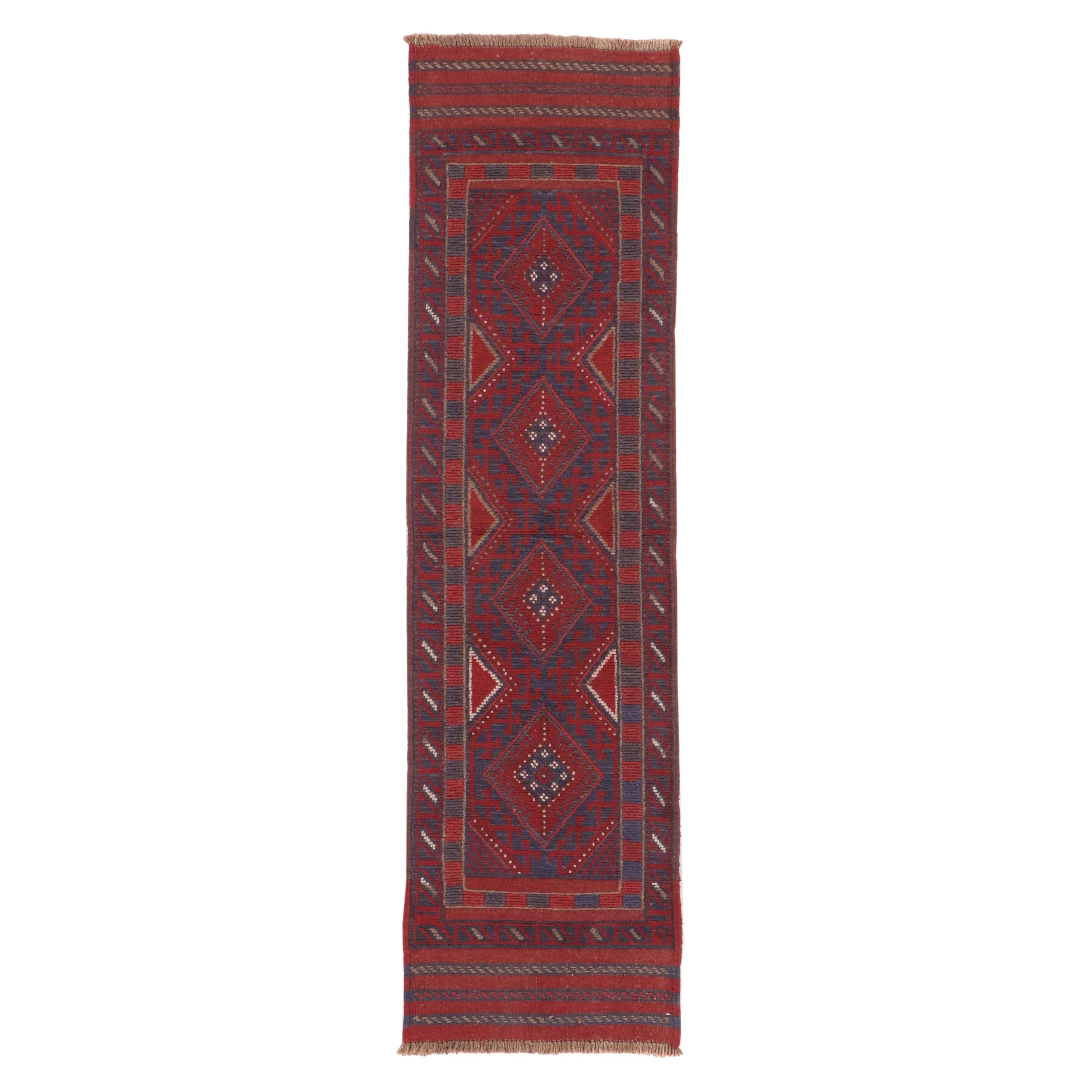 2'1 x 7'10 Handwoven Afghan Mashwani Carpet Runner