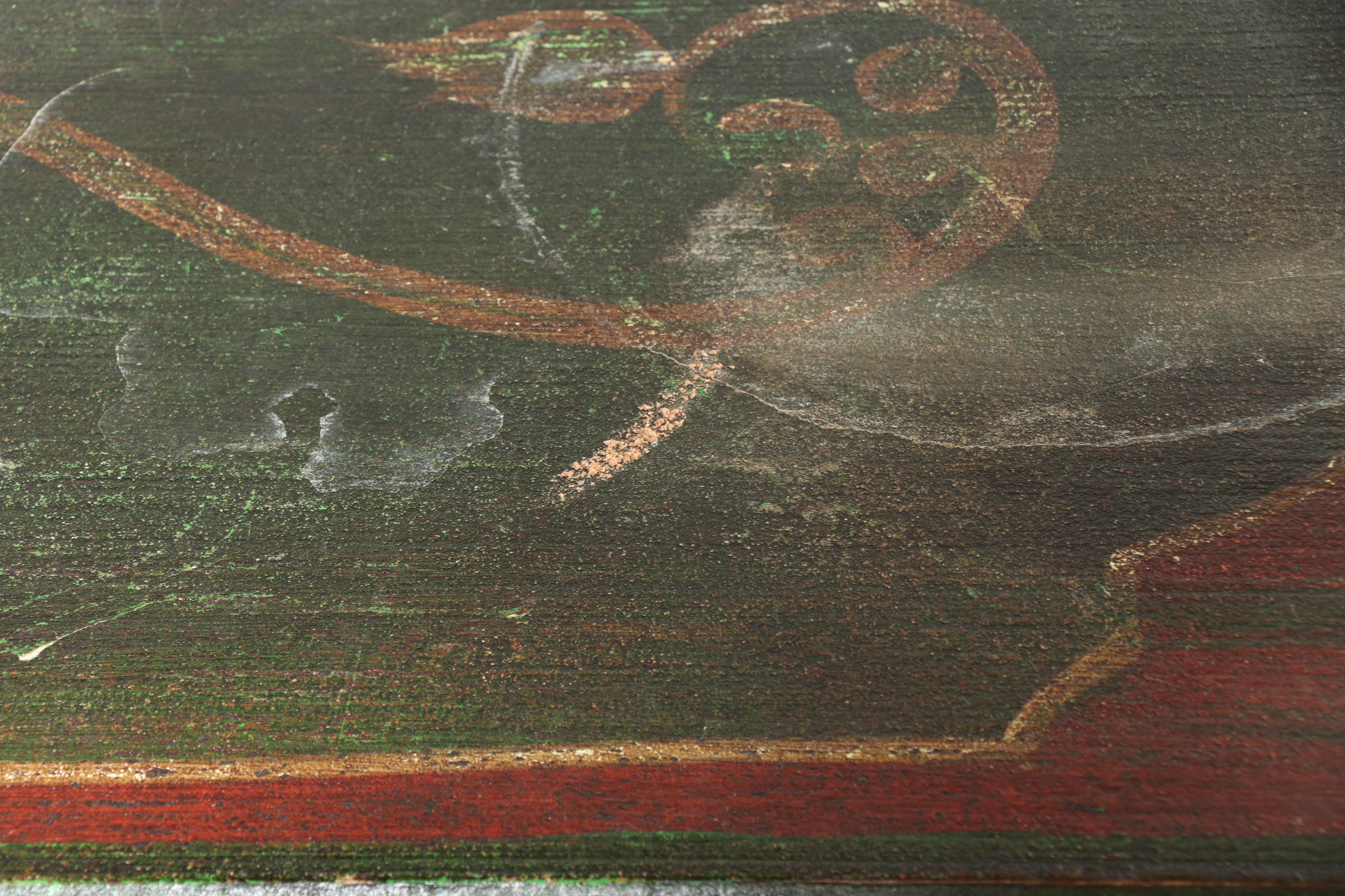 Spanish Colonial Style Polychrome-Decorated Two-Drawer Chest