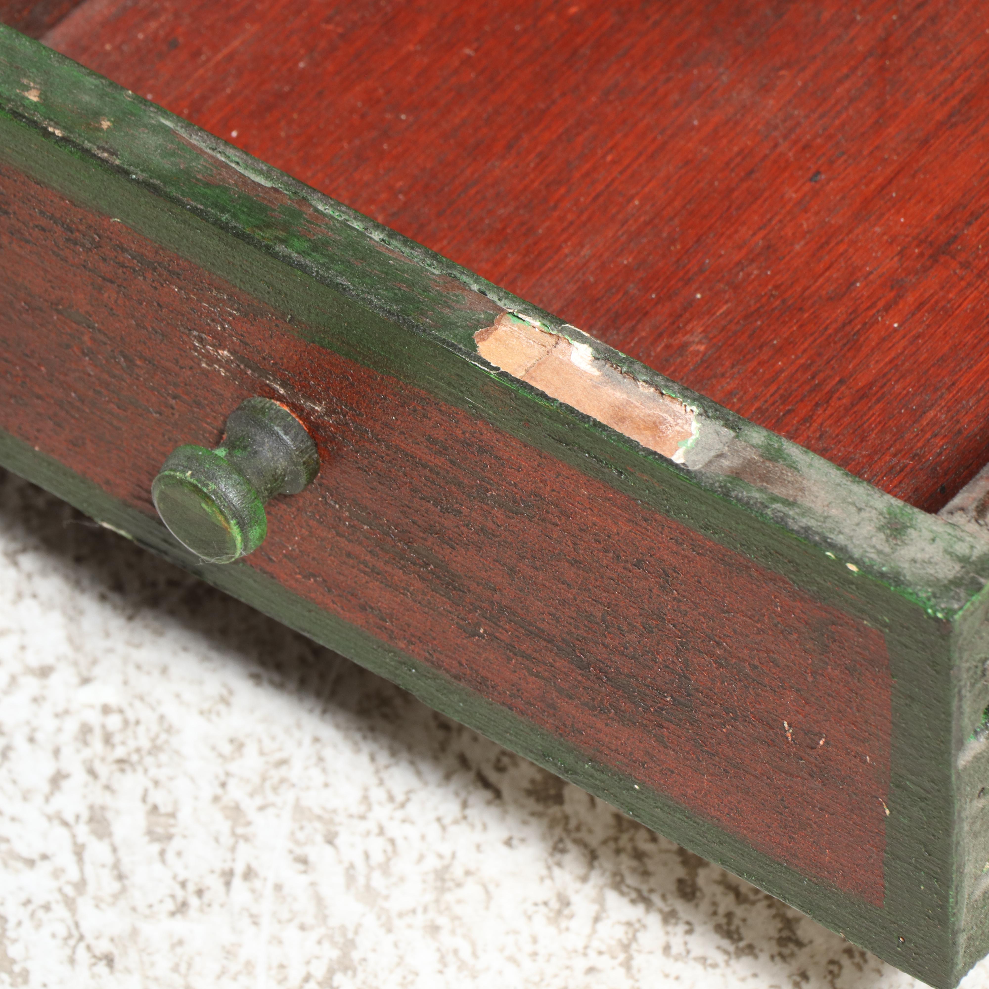 Spanish Colonial Style Polychrome-Decorated Two-Drawer Chest