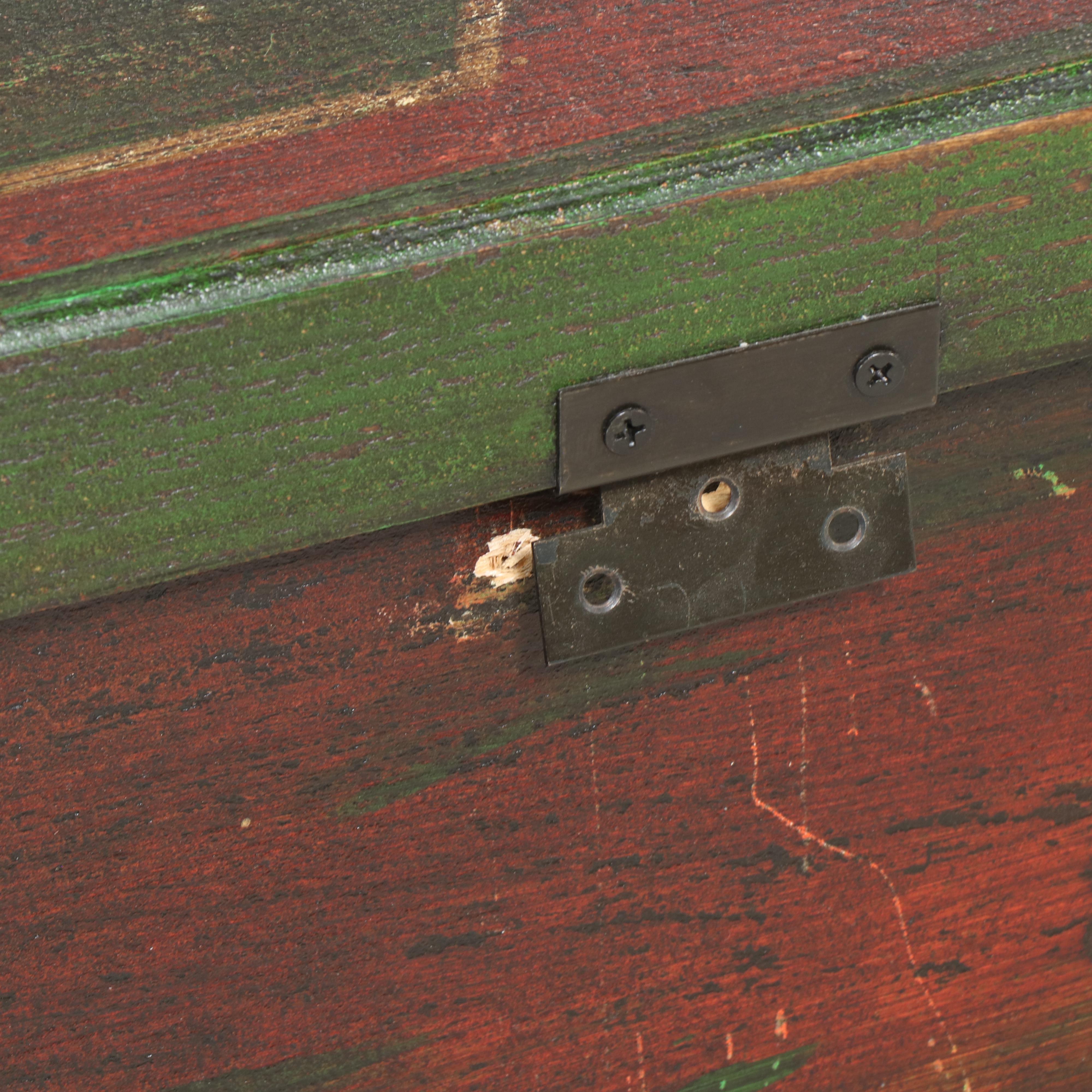 Spanish Colonial Style Polychrome-Decorated Two-Drawer Chest
