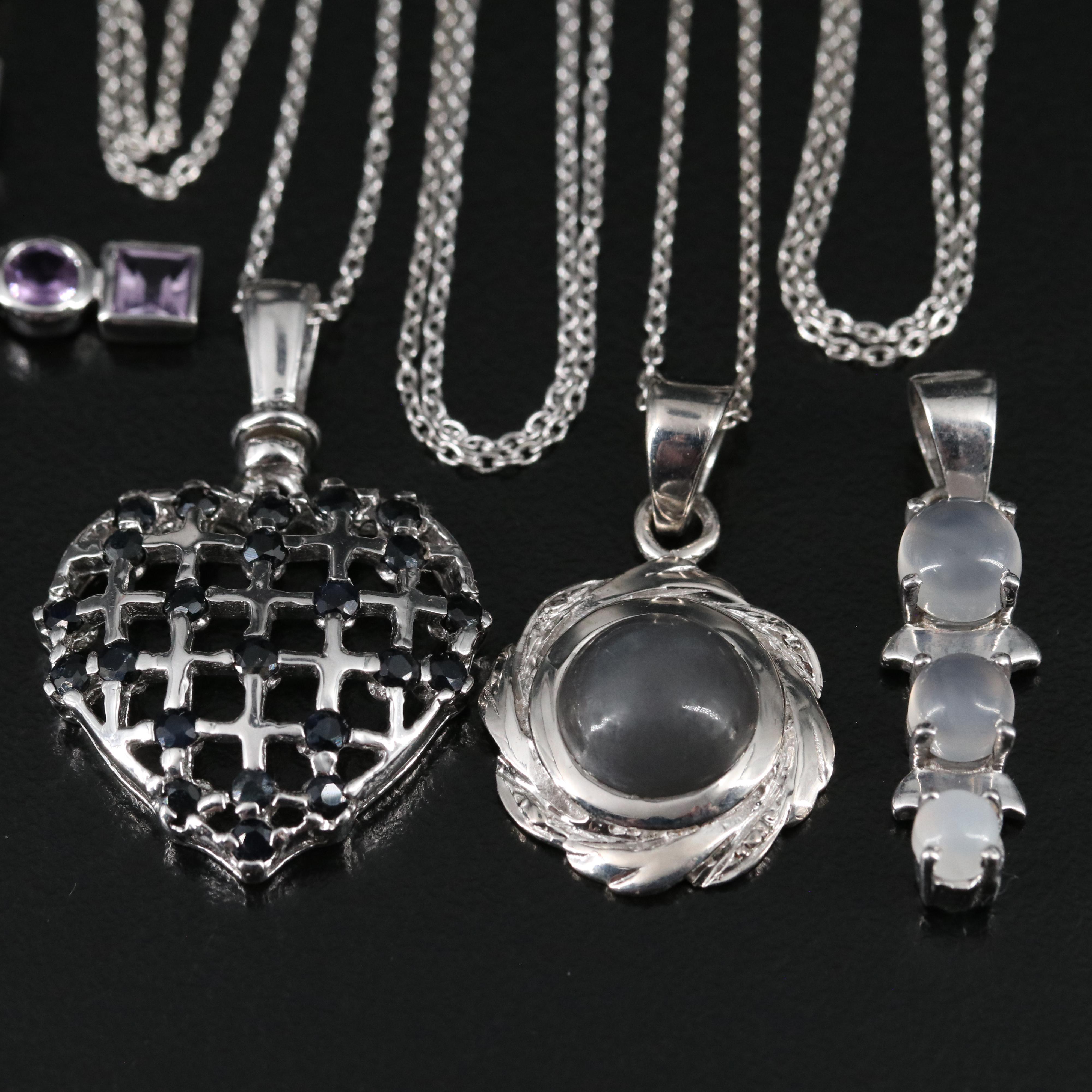 14 Assorted Sterling Silver Rings, Necklaces, Earrings, and Pendants