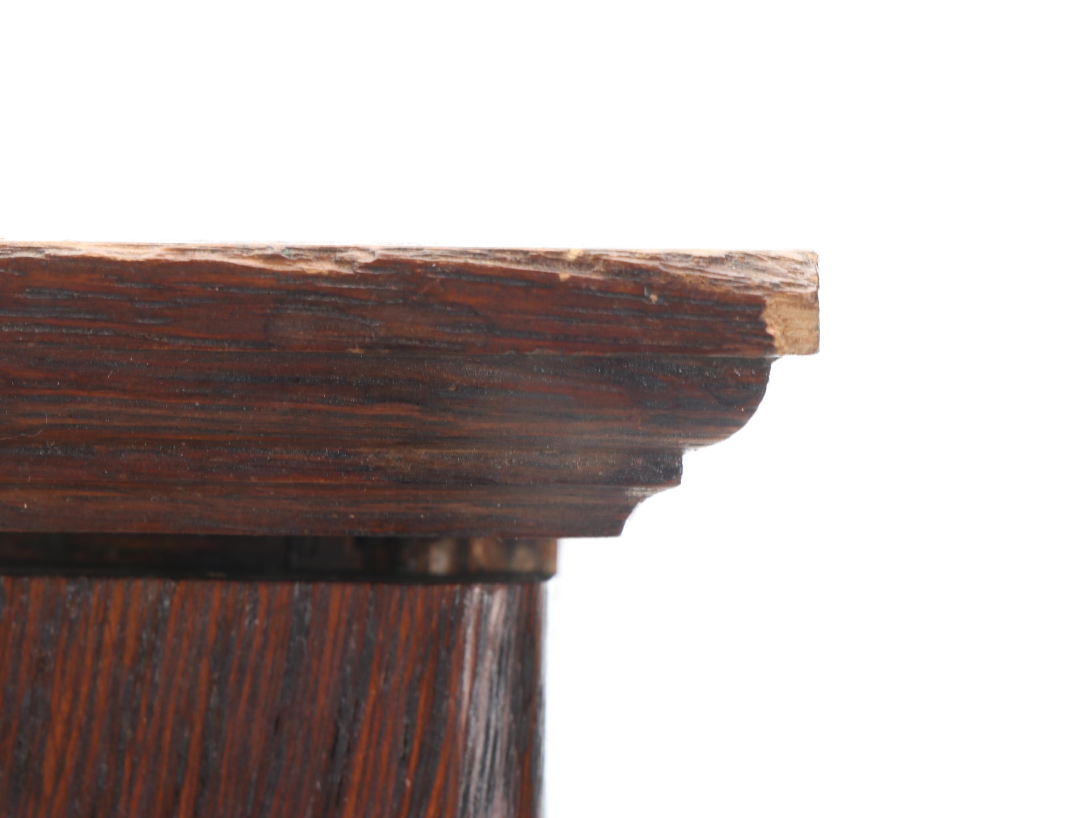 Simplex Wooden Hanging Time Recorder Wall Clock, Early 20th Century