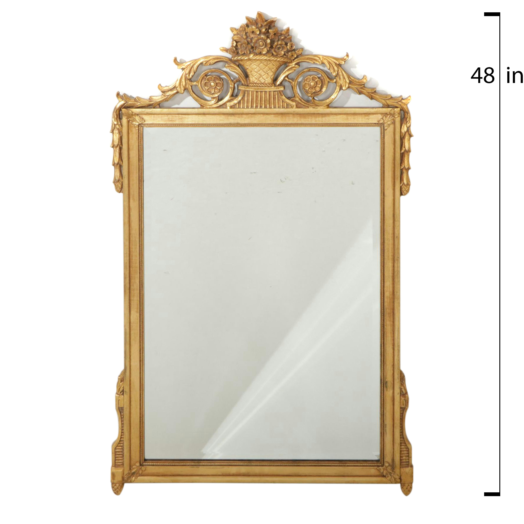 Louis XV Style Wall Mirror, Late 20th Century