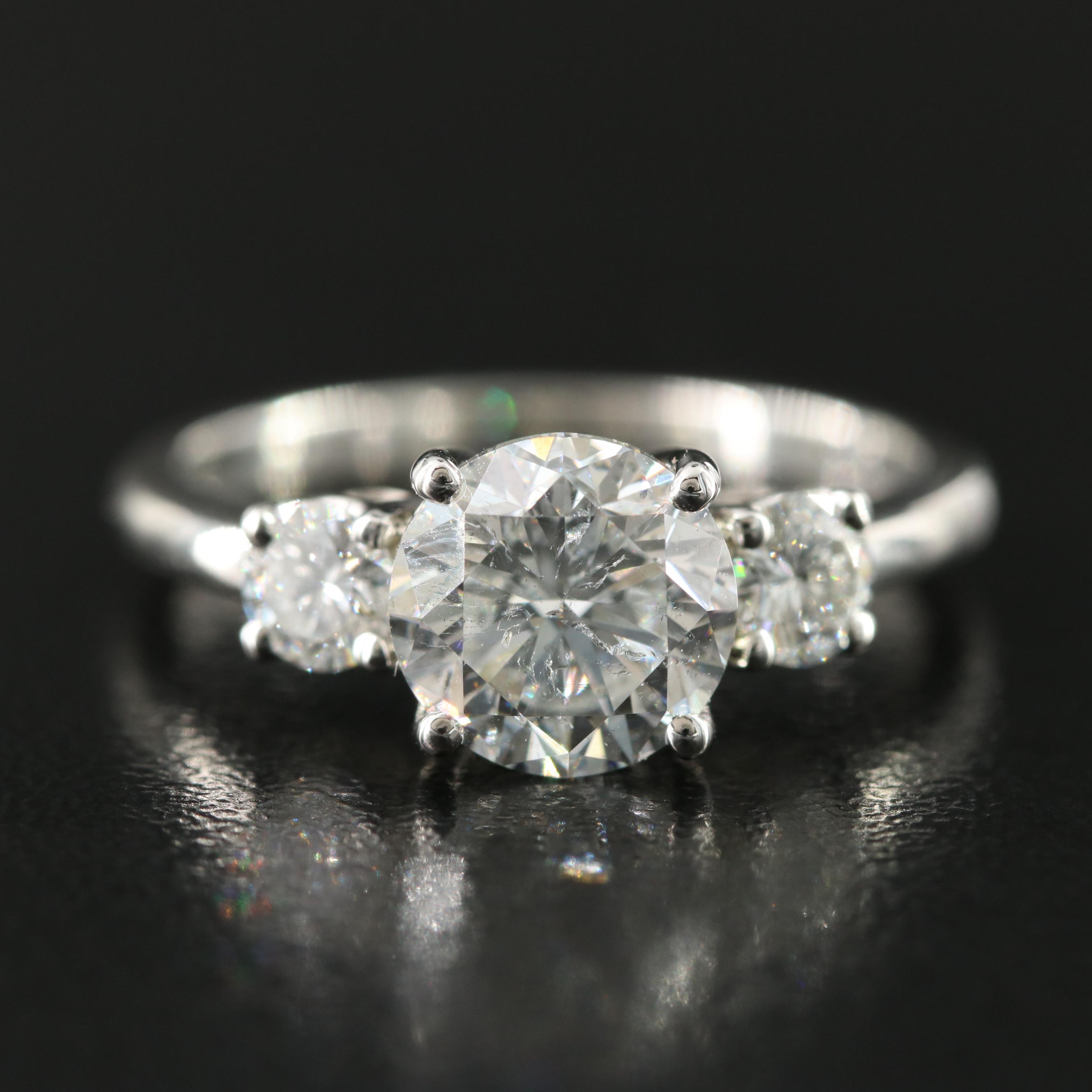 Platinum 2.40 CTW Diamond Ring with GIA eReport