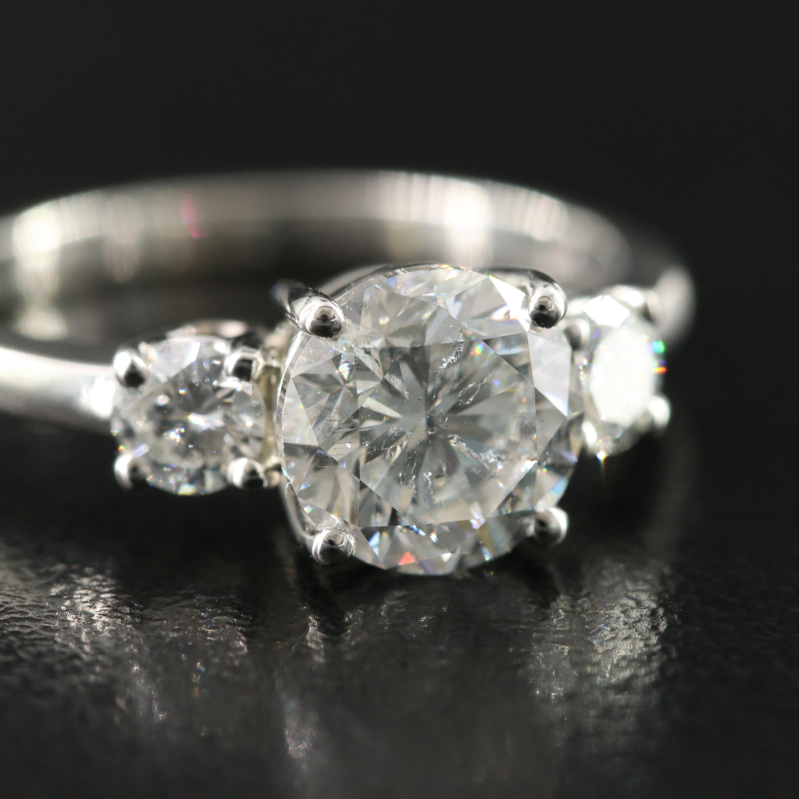 Platinum 2.40 CTW Diamond Ring with GIA eReport