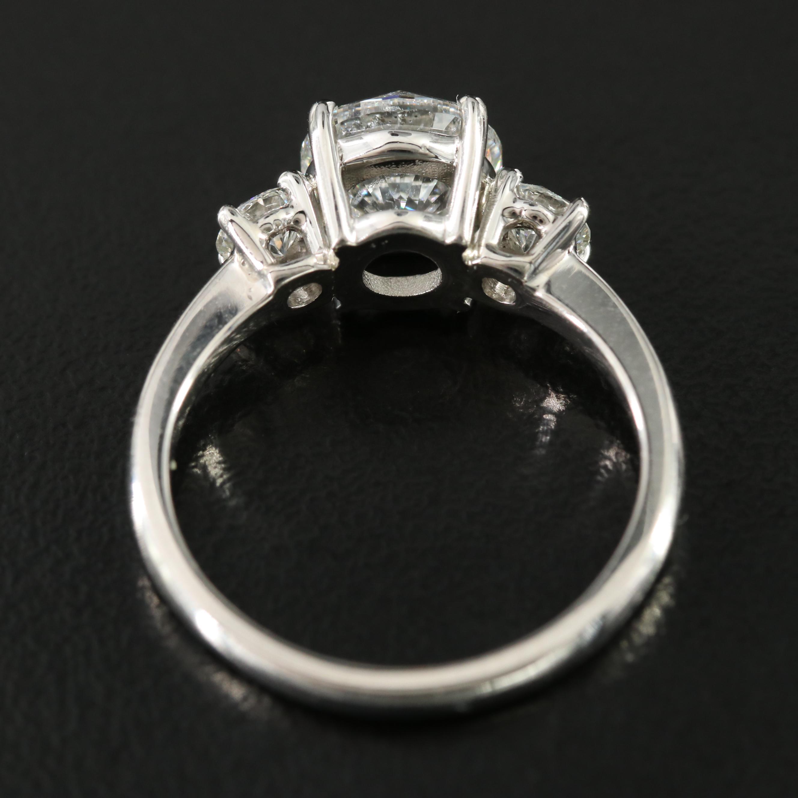 Platinum 2.40 CTW Diamond Ring with GIA eReport