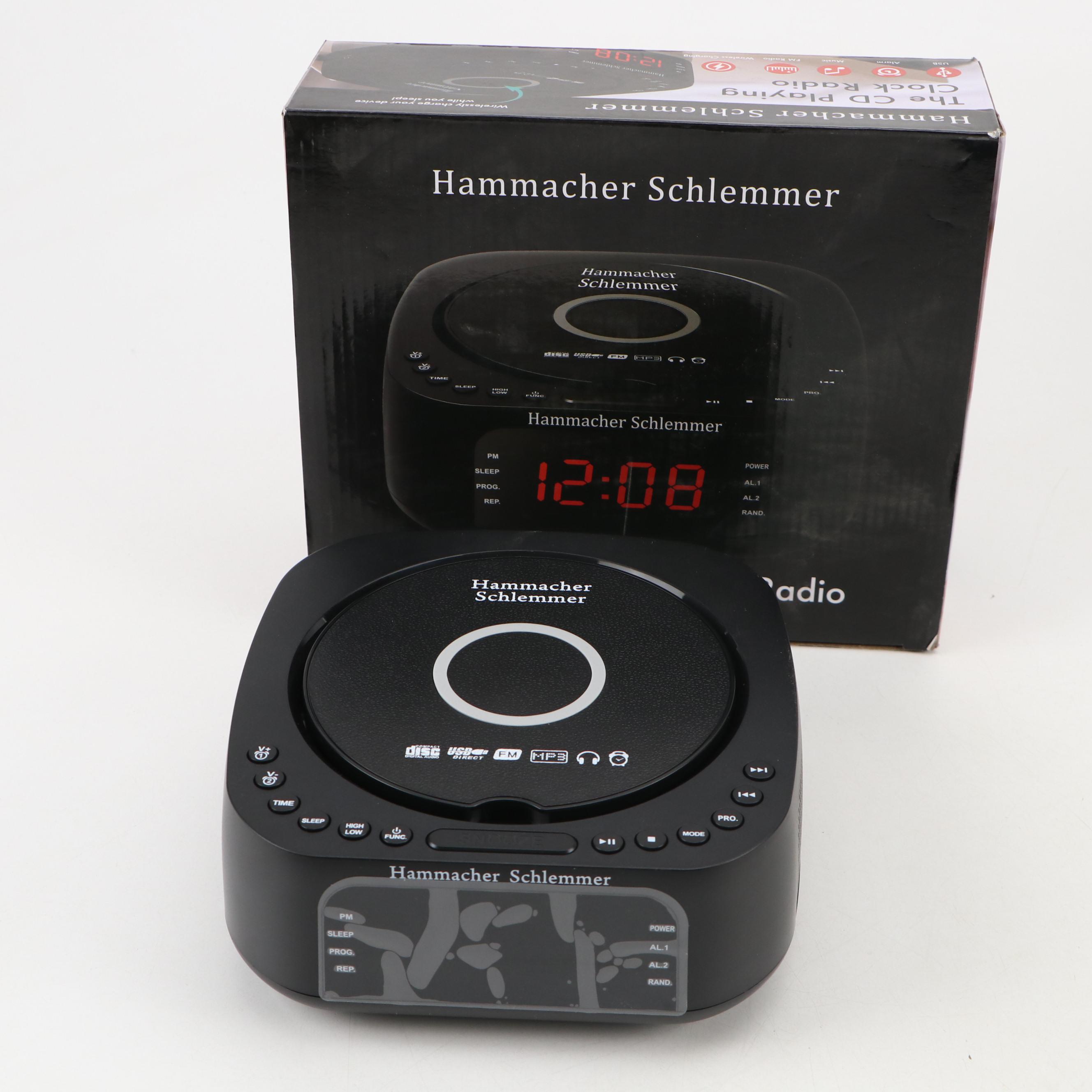 Hammacher Schlemmer Clock Radio with Naxa Upconversion DVD Player