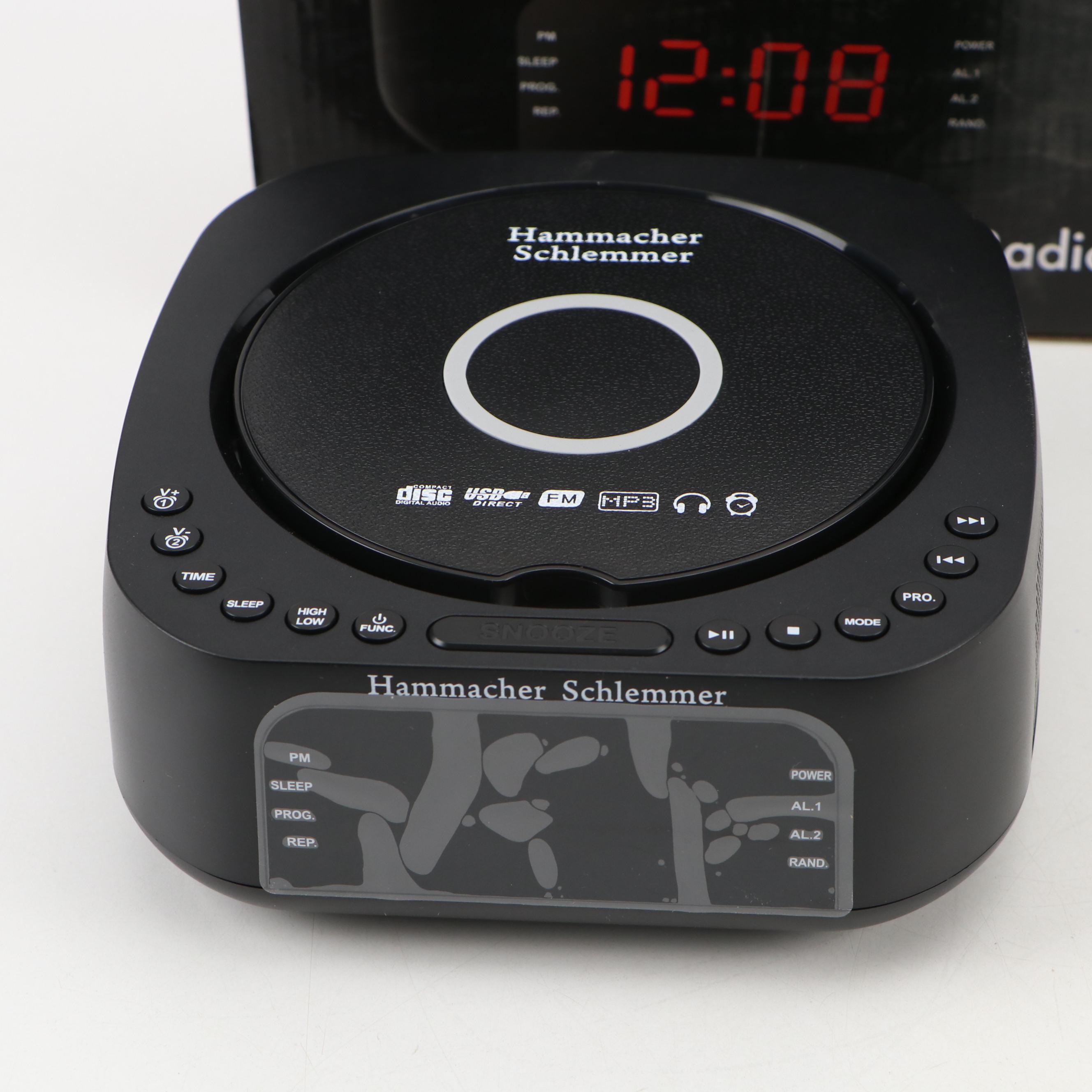 Hammacher Schlemmer Clock Radio with Naxa Upconversion DVD Player