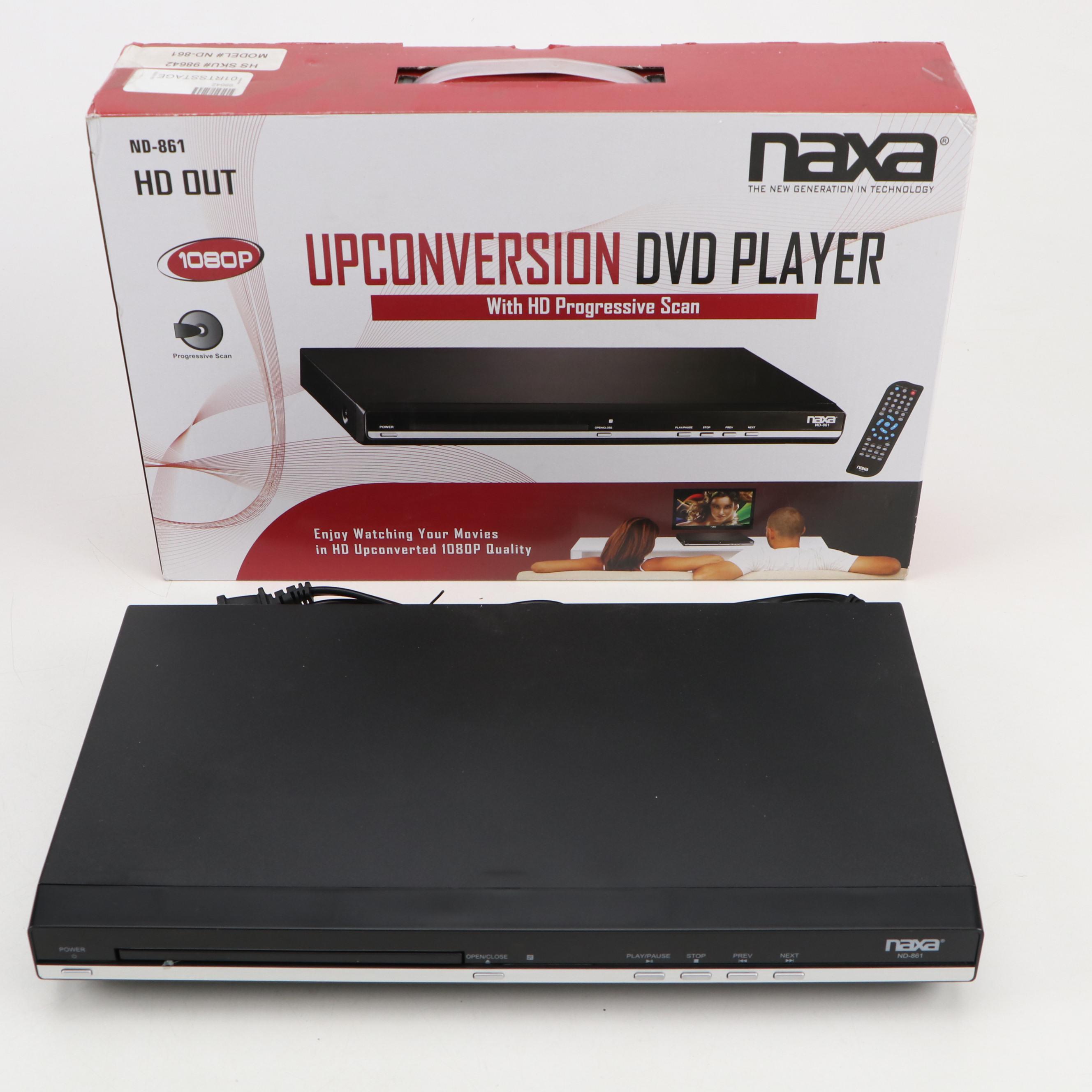 Hammacher Schlemmer Clock Radio with Naxa Upconversion DVD Player