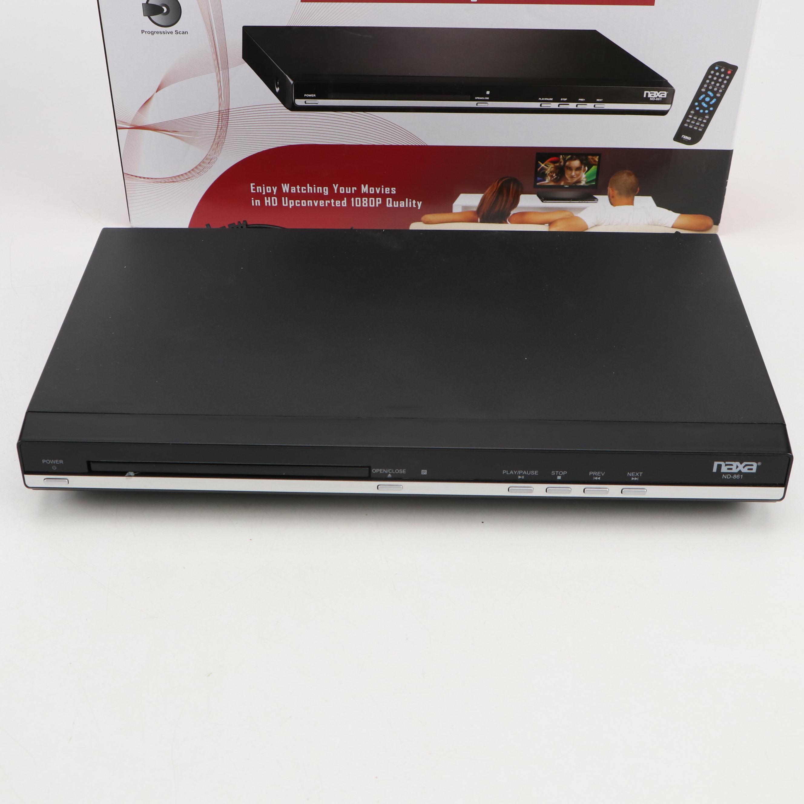 Hammacher Schlemmer Clock Radio with Naxa Upconversion DVD Player