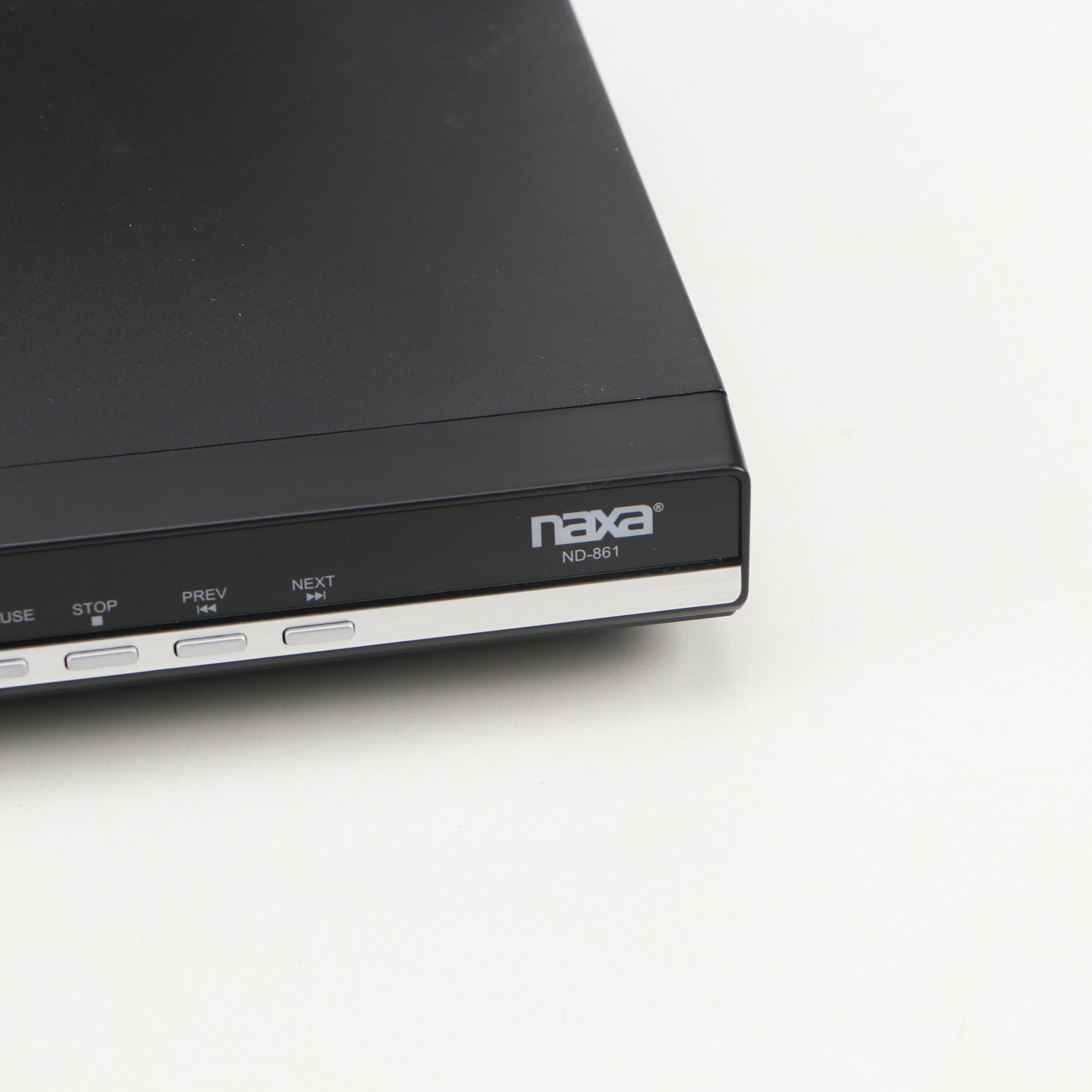 Hammacher Schlemmer Clock Radio with Naxa Upconversion DVD Player