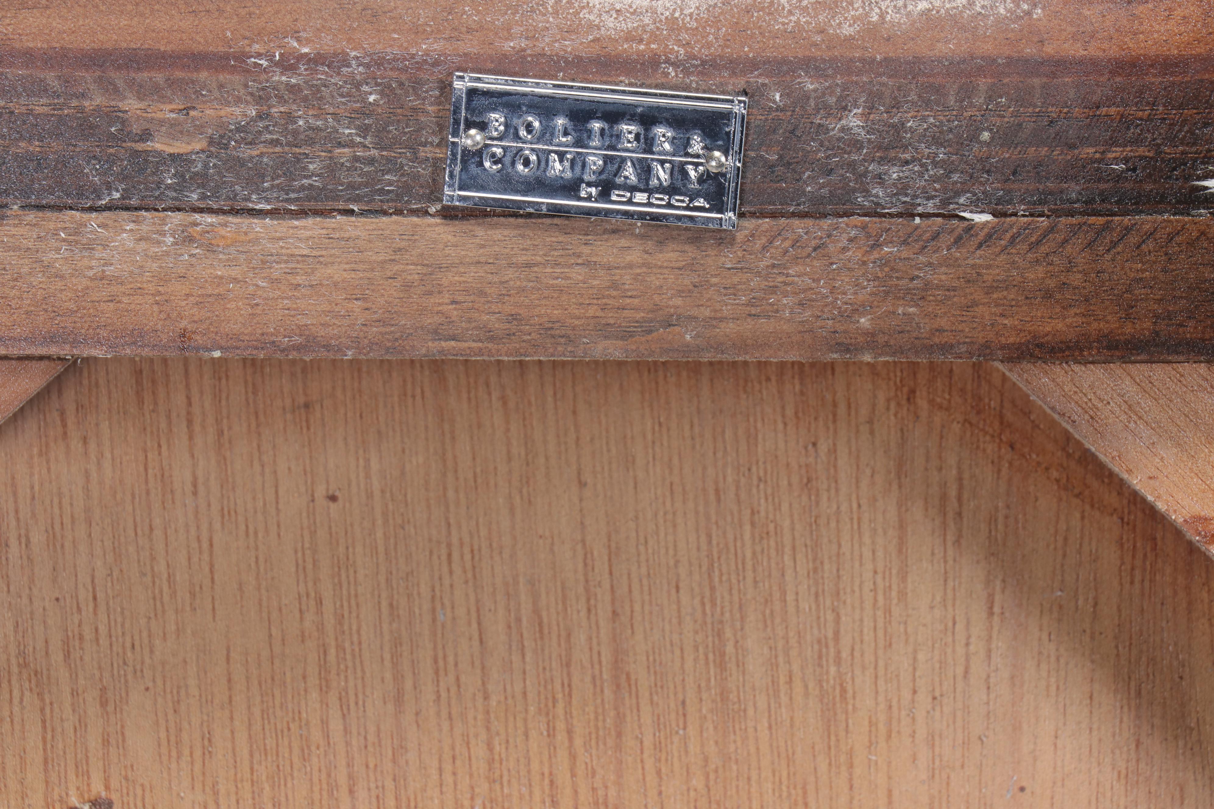 Bolier & Company by Decca Modernist Style Flame Mahogany-Veneered Side Chair