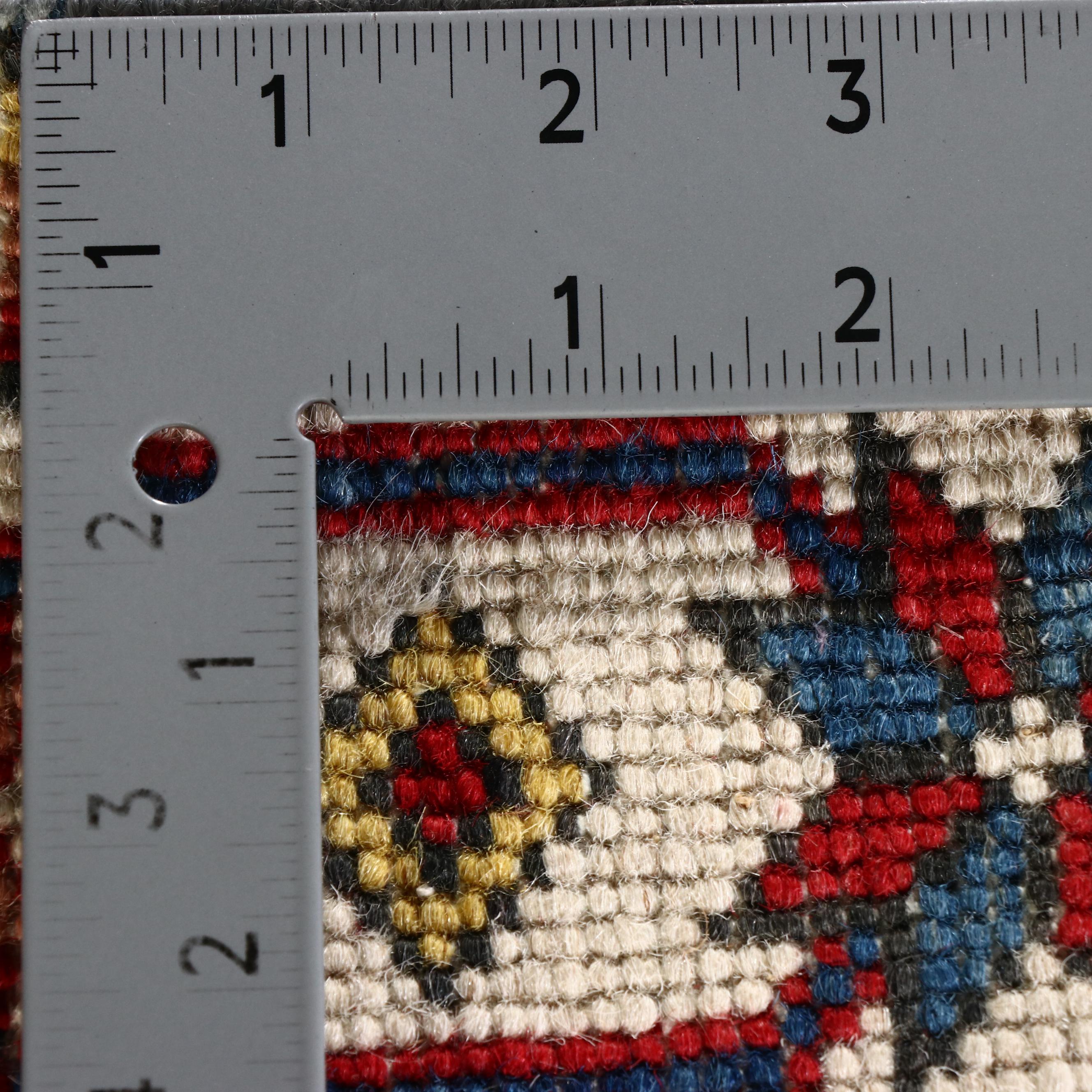 2' x 2'6 Hand-Knotted Pakistan Kazak Accent Rug