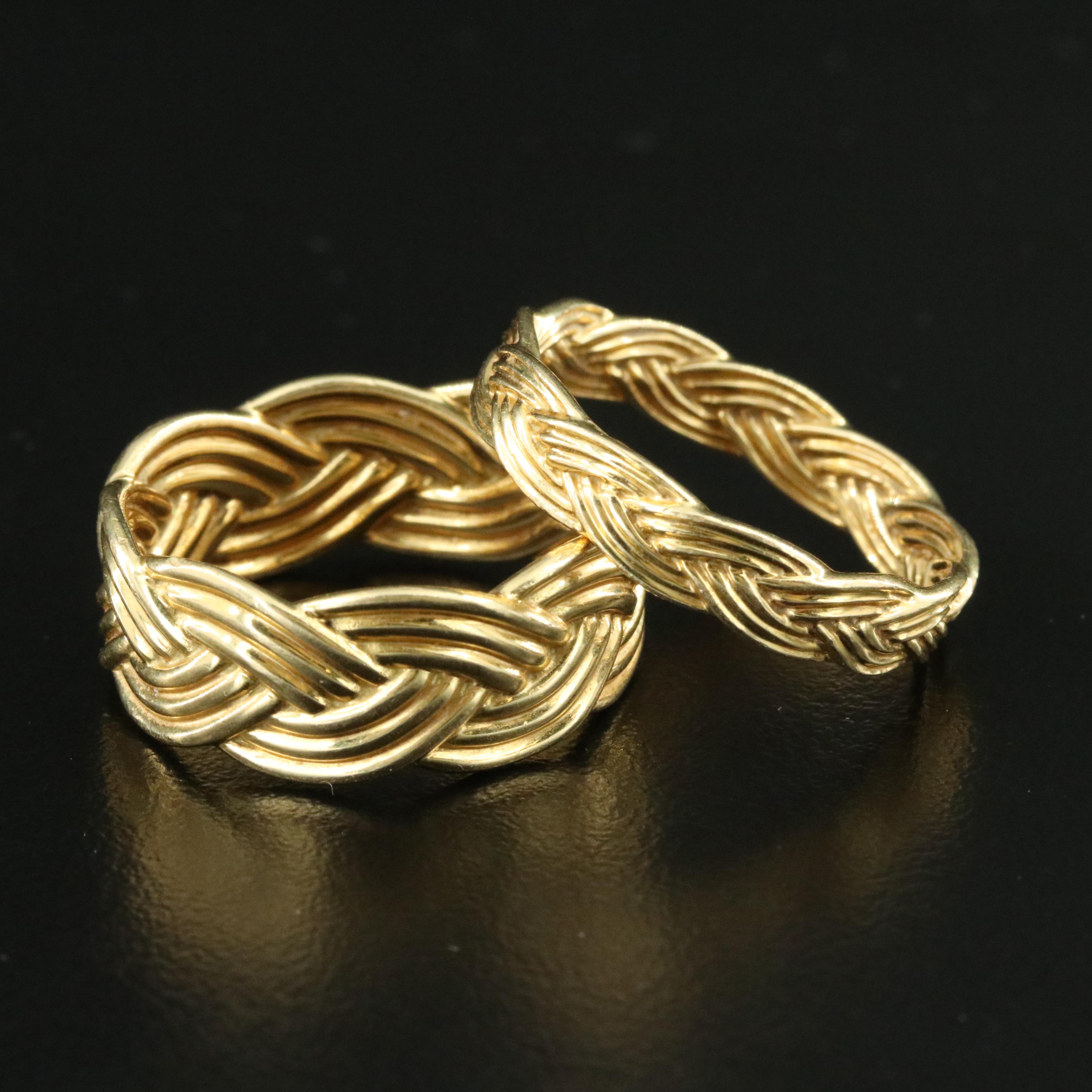 Tom Ford 18K Braided Ring Set