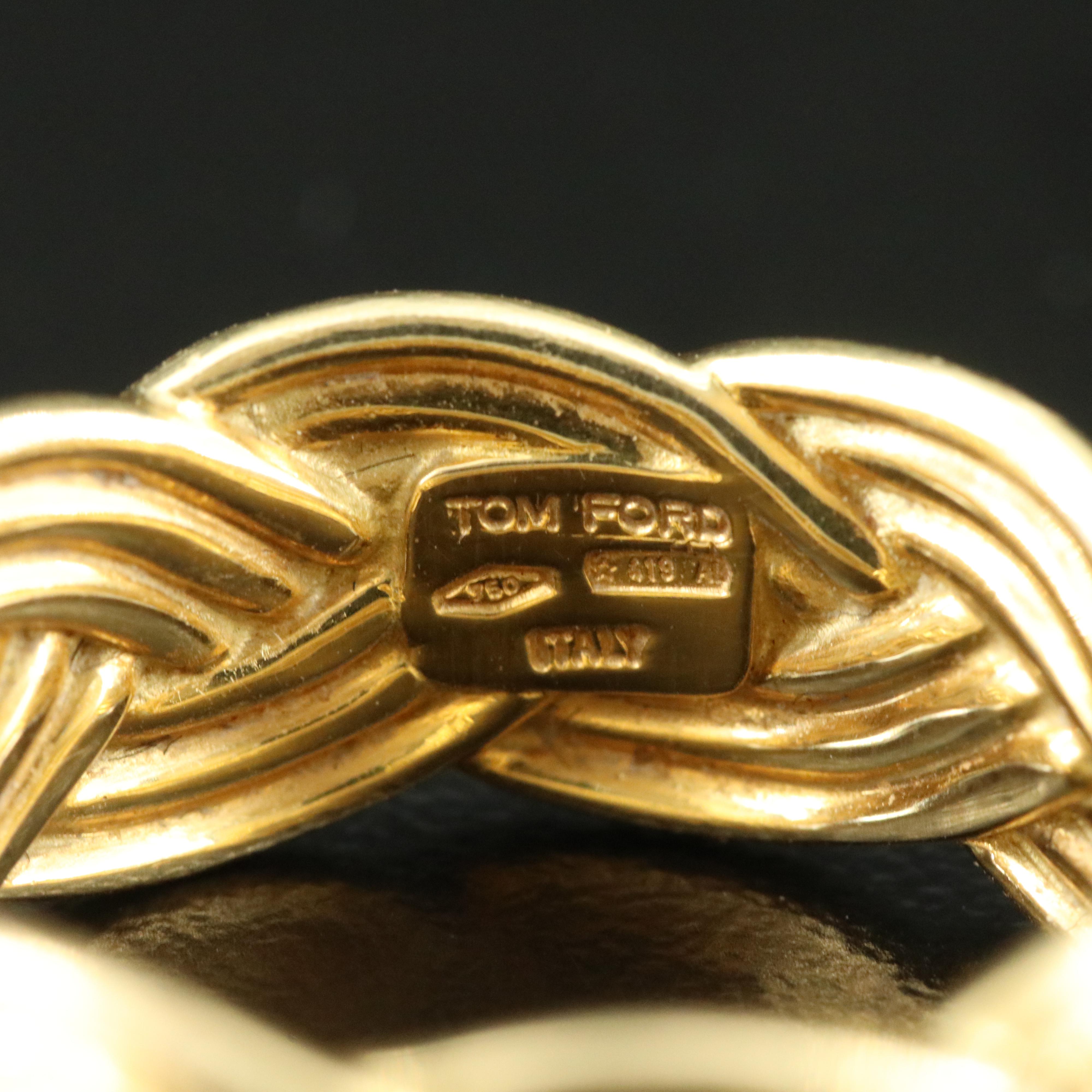 Tom Ford 18K Braided Ring Set