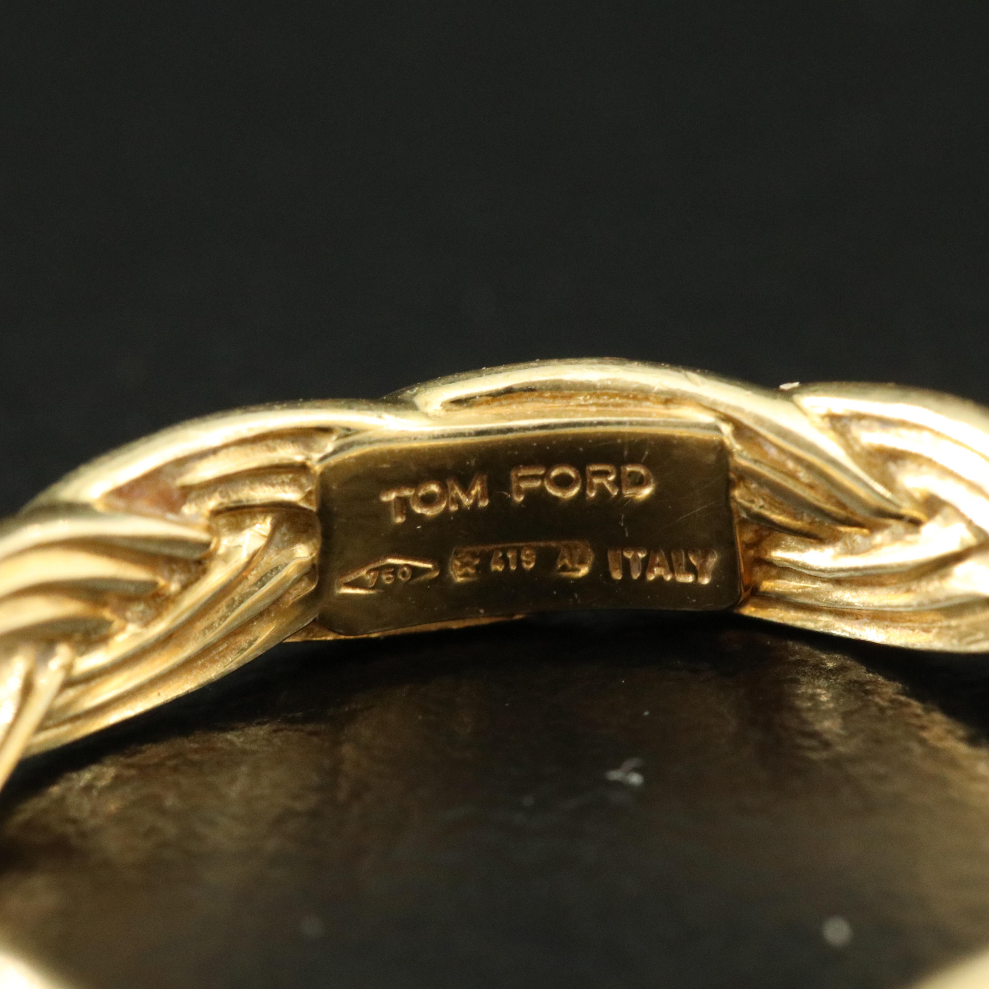 Tom Ford 18K Braided Ring Set