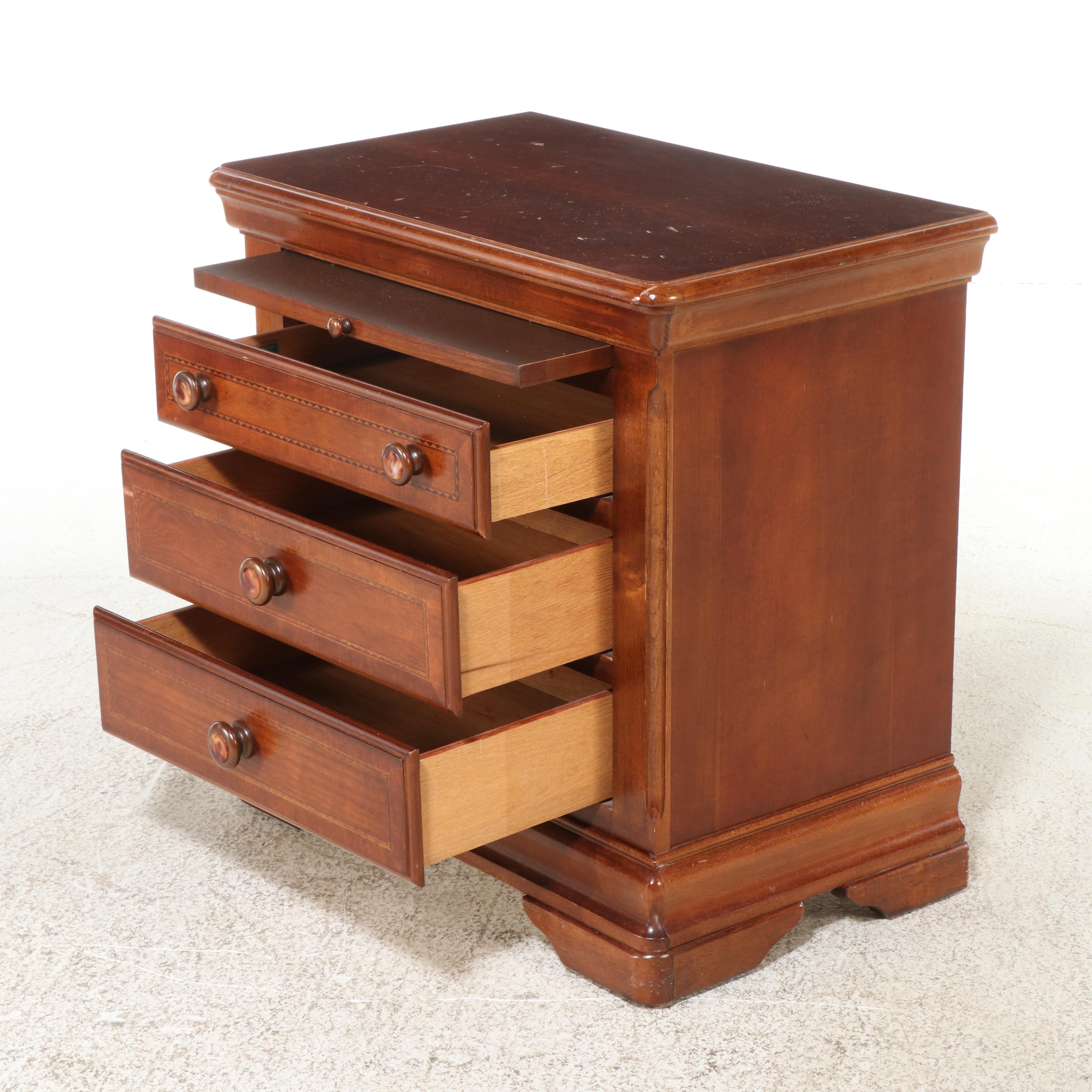 Pair of Alexander Julian "Home Colours" Cherrywood Three-Drawer Nightstands