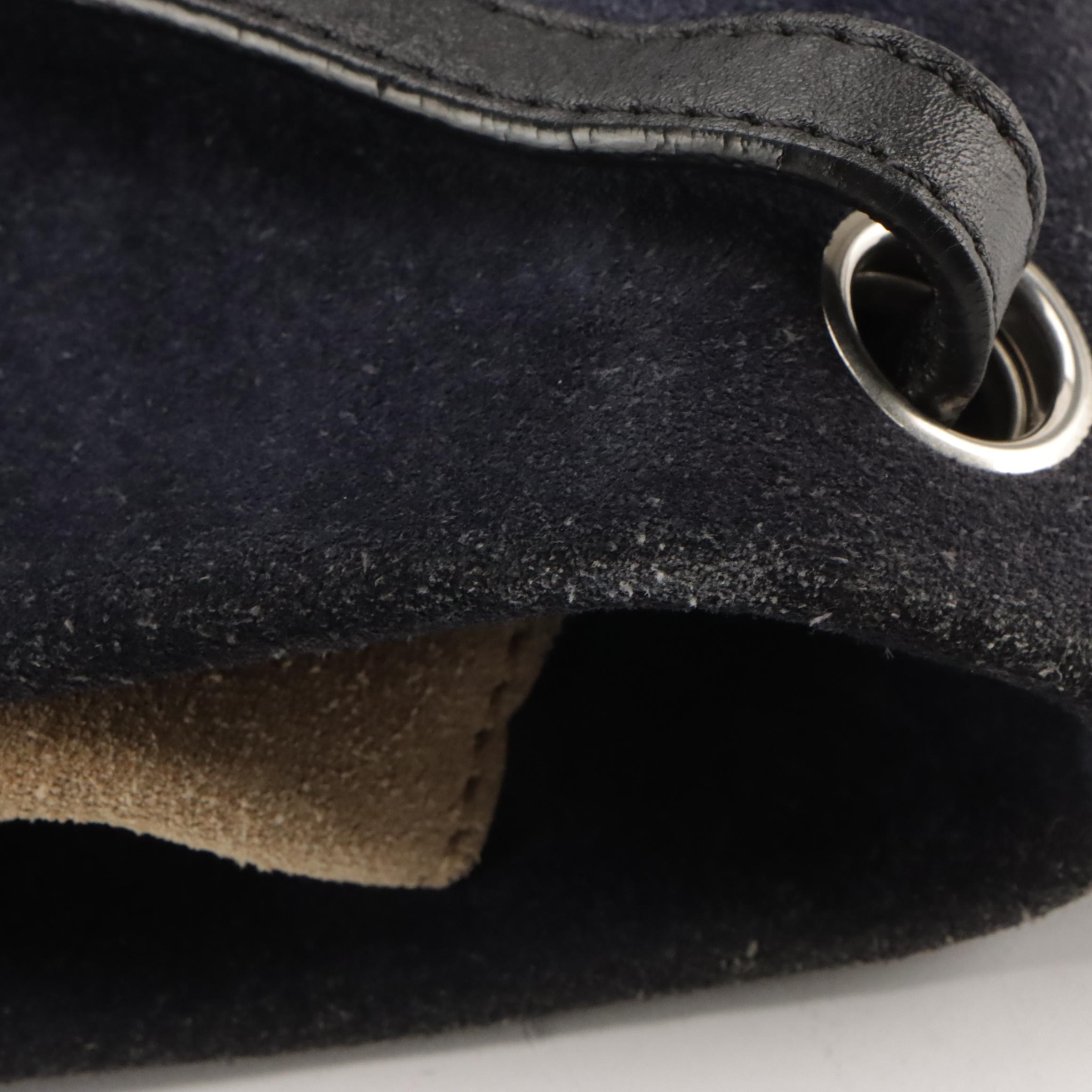 Céline All Soft Shoulder Bag in Tricolor Suede and Calfskin Leather