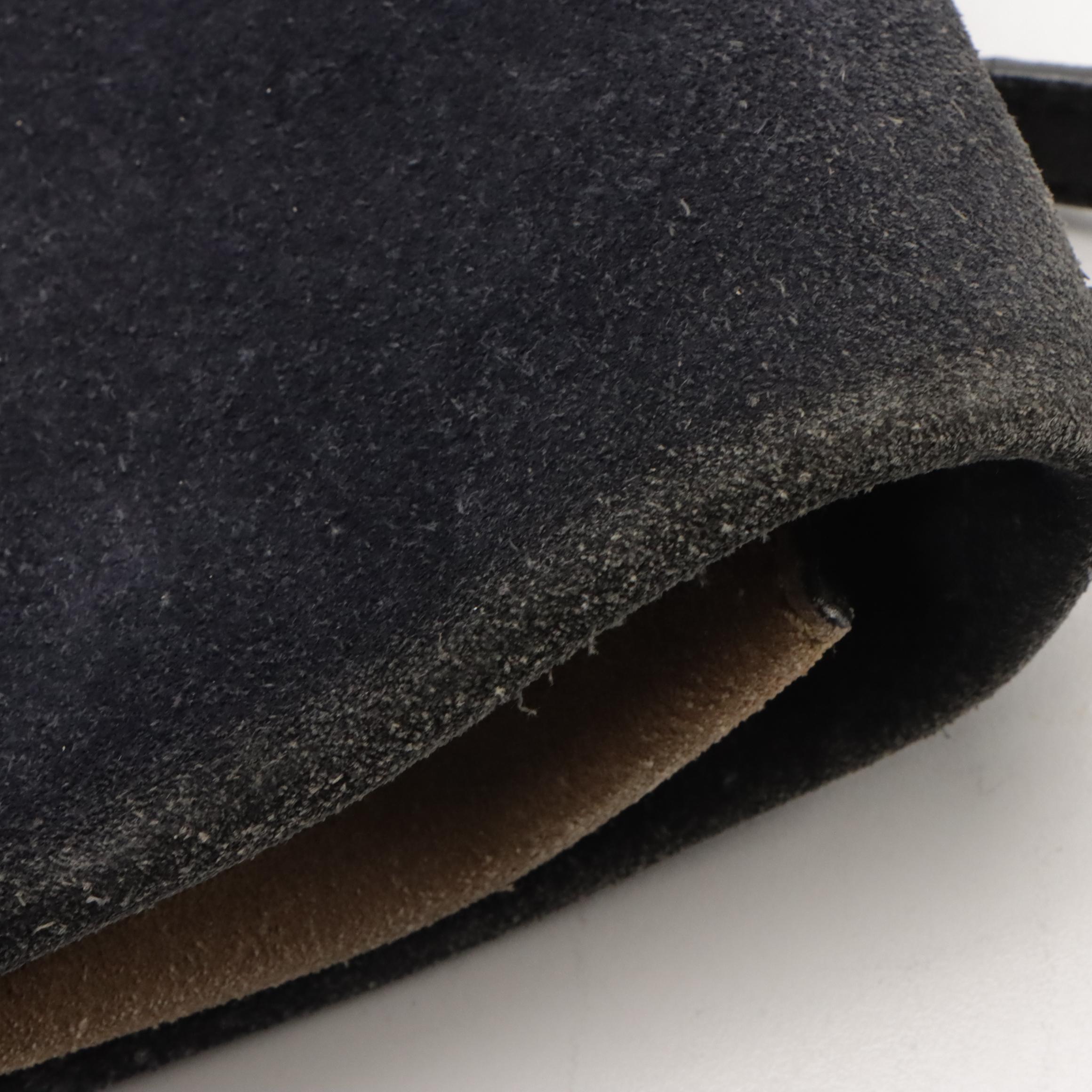 Céline All Soft Shoulder Bag in Tricolor Suede and Calfskin Leather