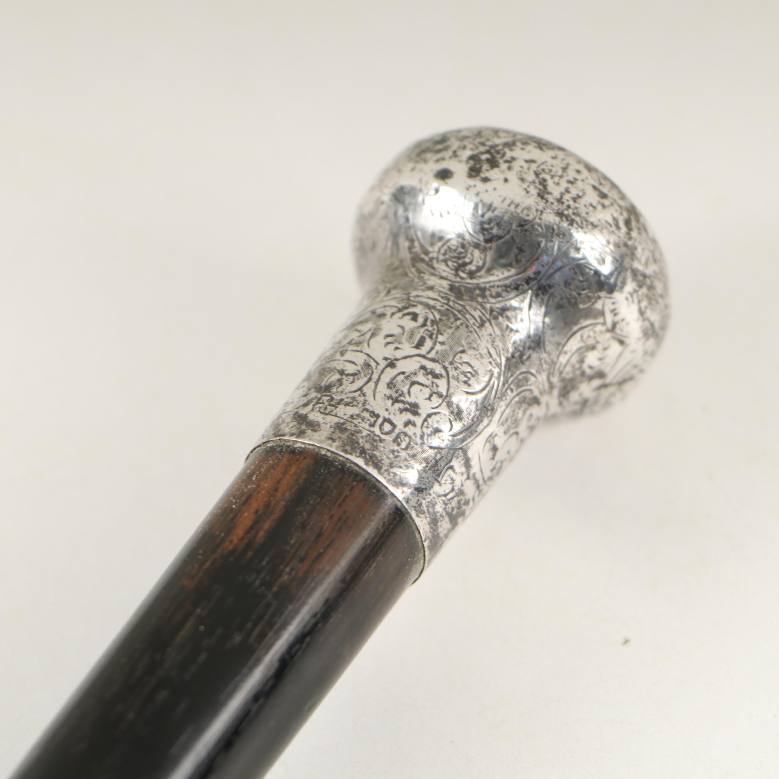 Feldman Bros, Alfred Rosenthal Sterling Ebonized Walking Sticks, 1913 & 1933