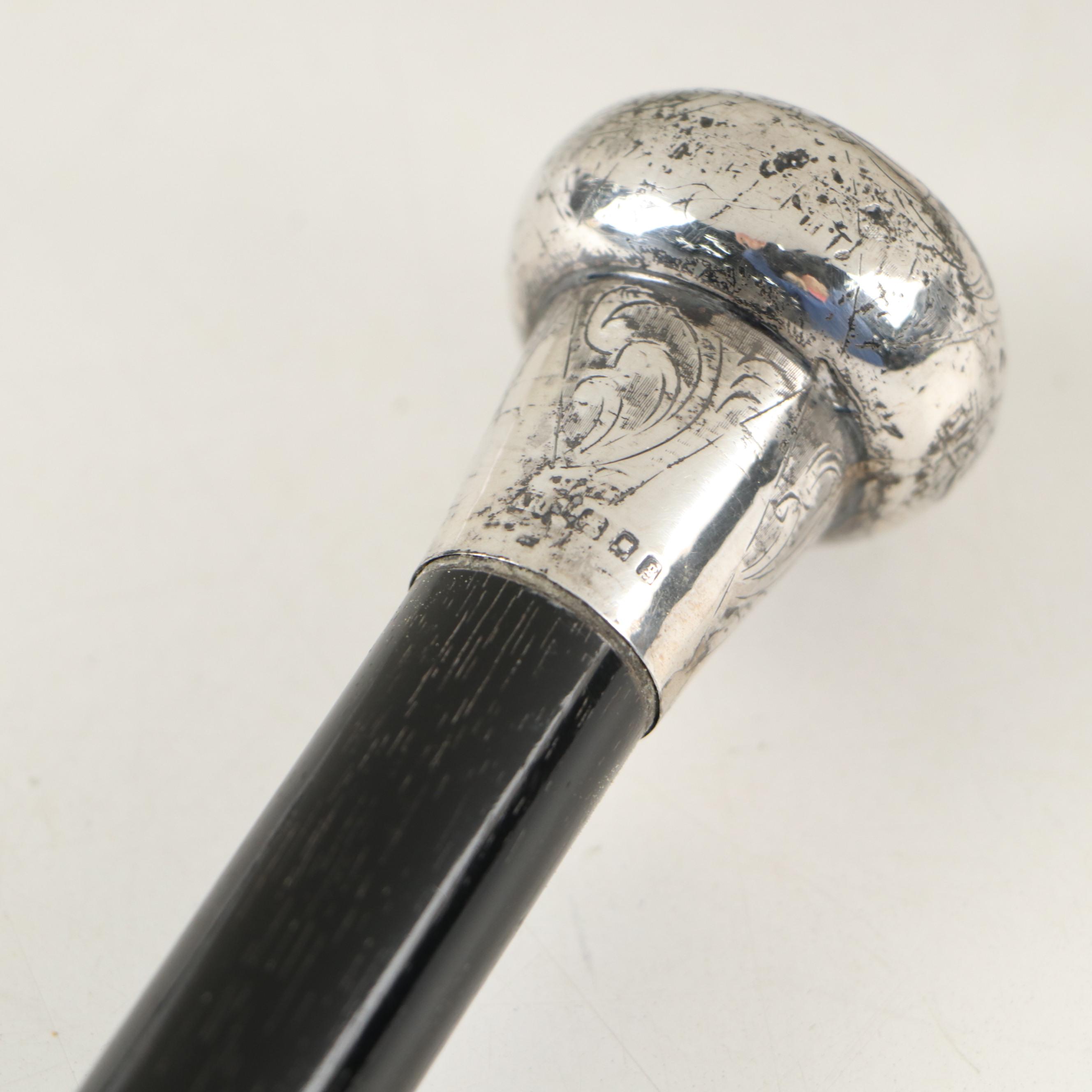 Feldman Bros, Alfred Rosenthal Sterling Ebonized Walking Sticks, 1913 & 1933