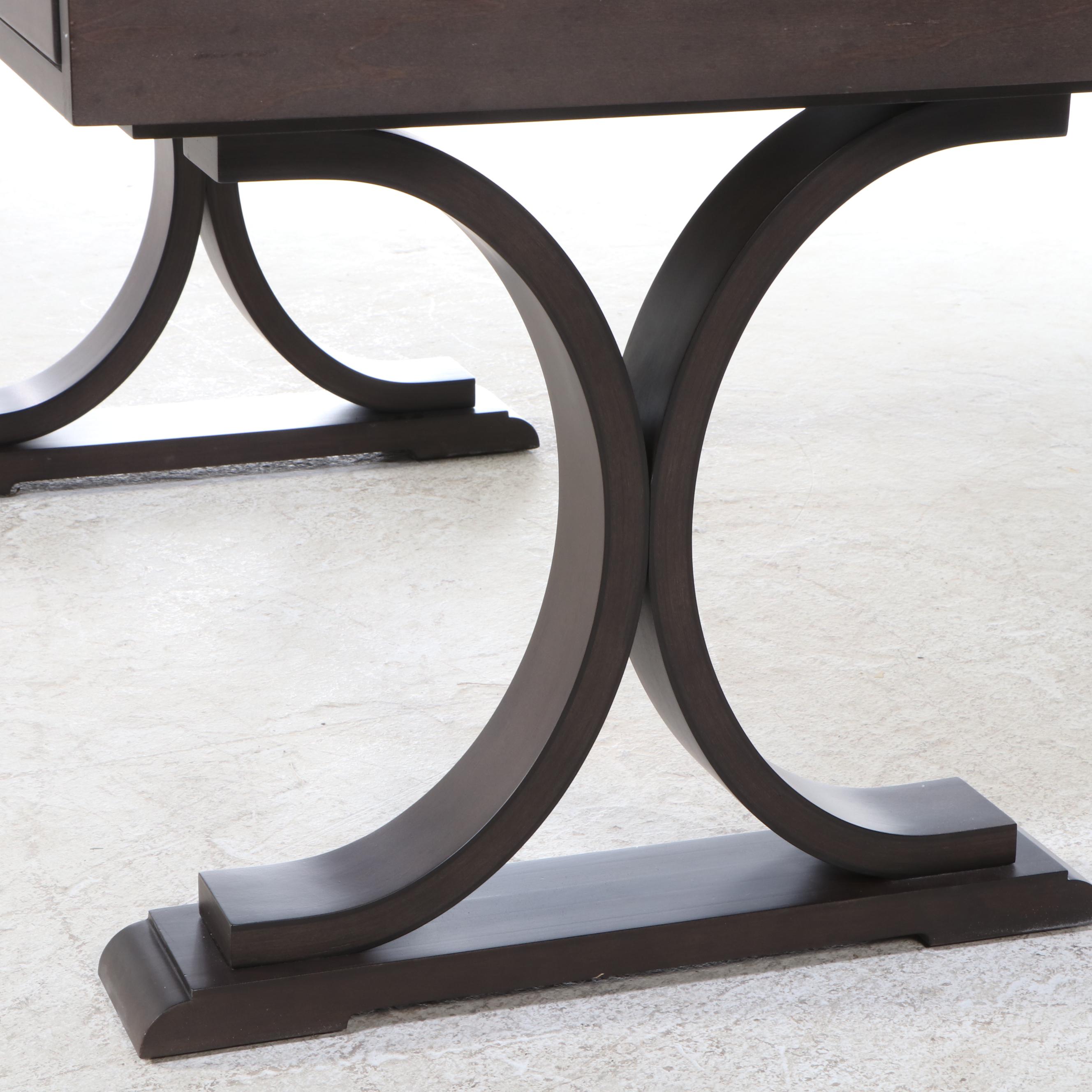 Hooker Furniture "South Park" Birch and Maple-Veneered Desk in Brown-Grey Finish