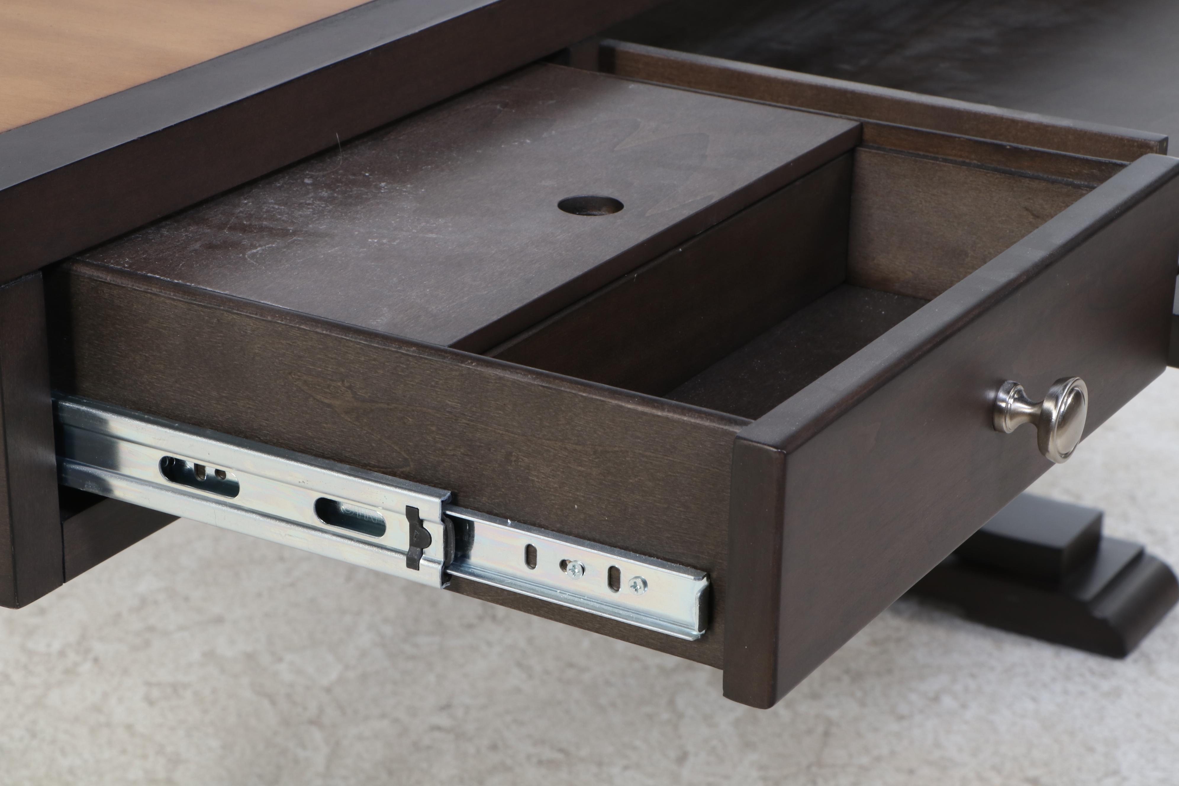 Hooker Furniture "South Park" Birch and Maple-Veneered Desk in Brown-Grey Finish